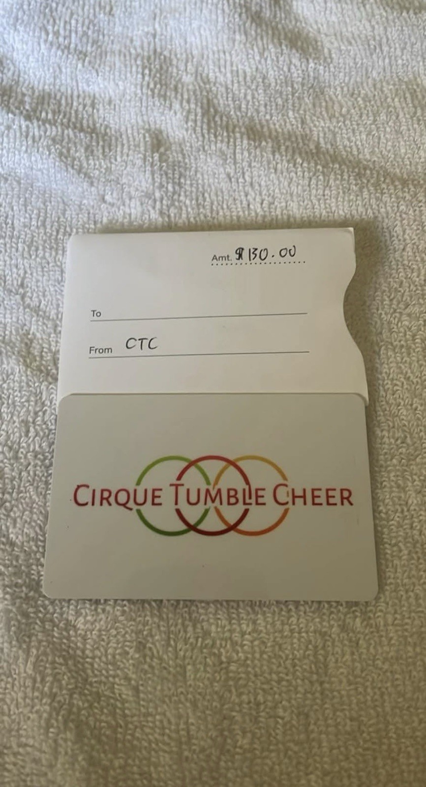 Cirque Tumble And Cheer Gift Card $130