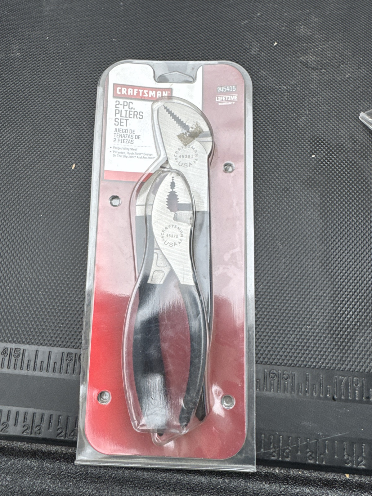 Sears Craftsman USA Nos 2pc Plier Set 45415 9.5” Arc Joint Slip 45379 45382