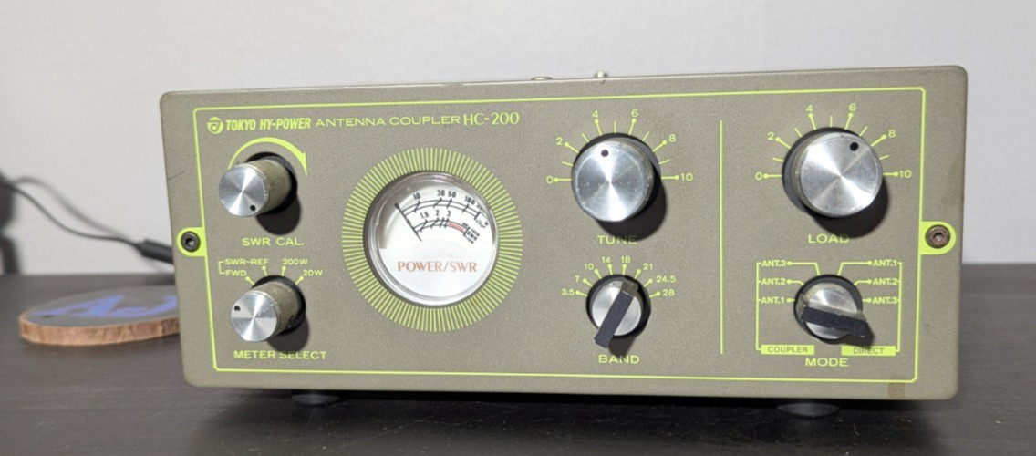 Tokyo Hy-Power HC-200A HF Antenna Coupler/Tuner Tested Working