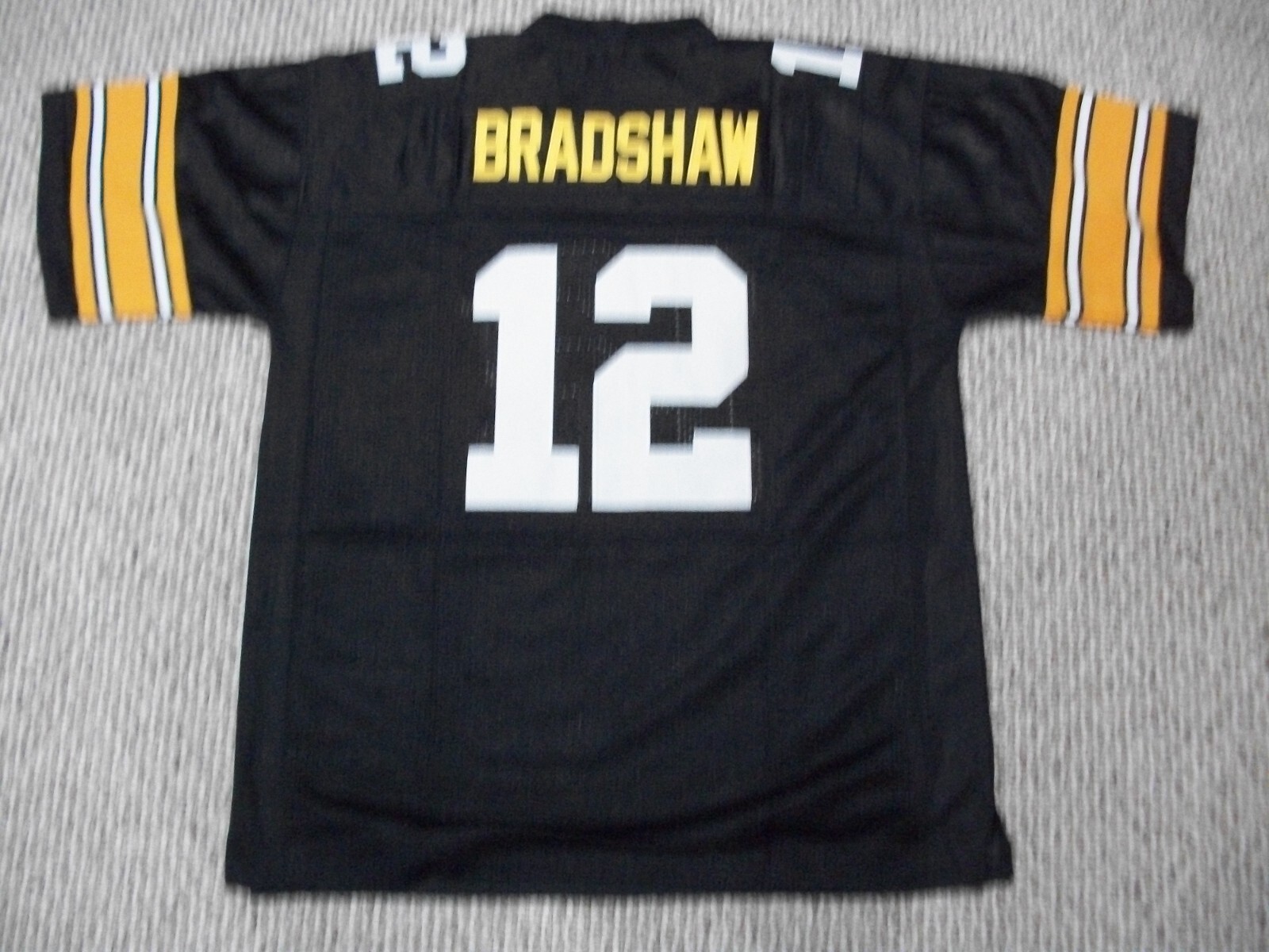 TERRY BRADSHAW Unsigned Custom Pittsburgh Black Sewn Football Jersey Sizes S-3XL