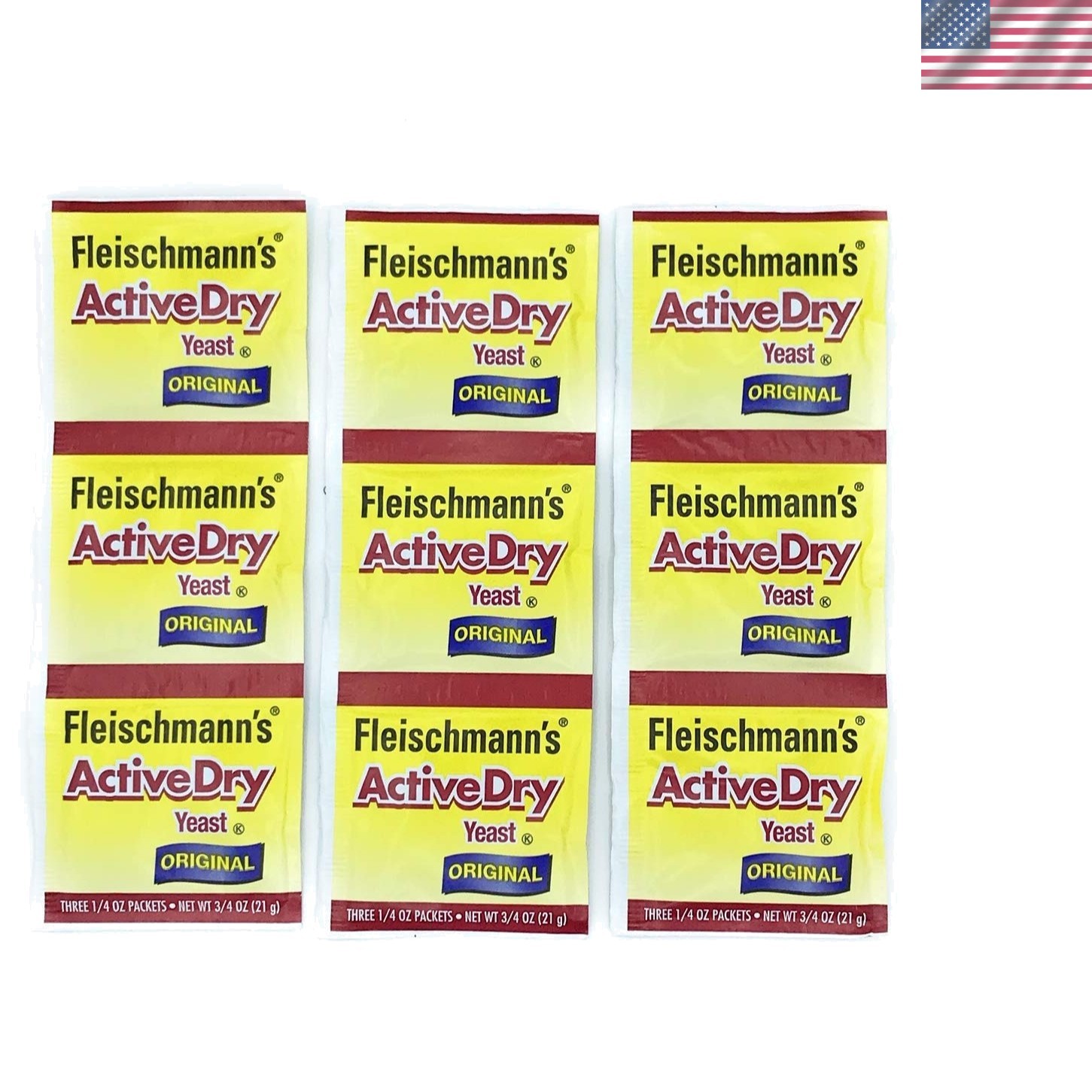 Since 1945: Active Dry Yeast 0.75-Ounce Pack of 9 - Ideal for Your Kitchen