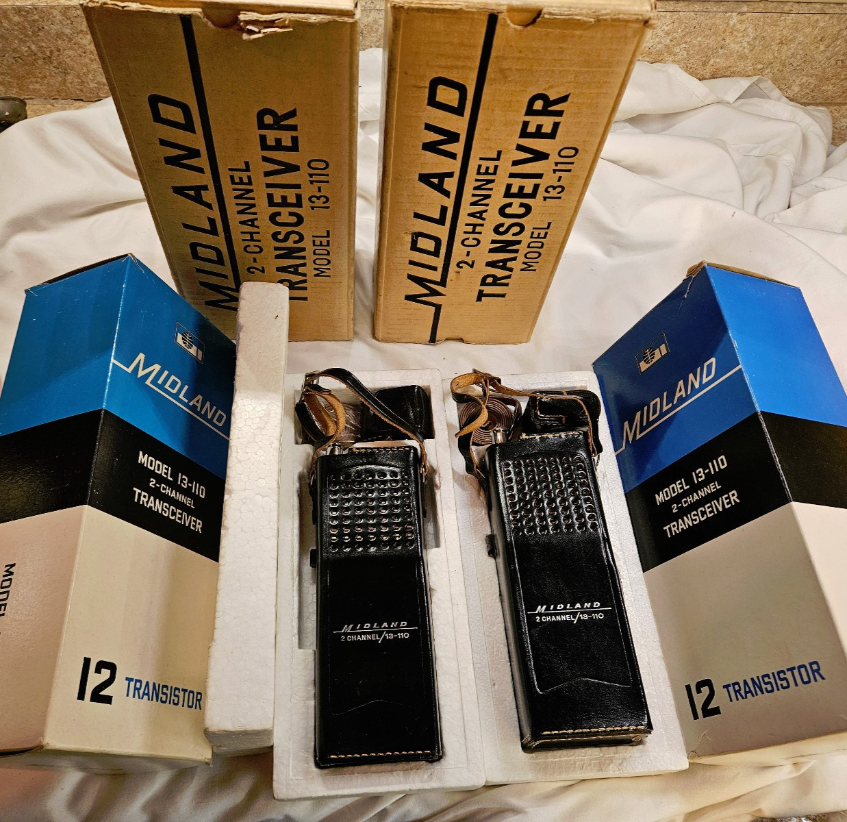 Pair of Midland Transceiver Radios 2 Channel 13-1010 in the Boxes