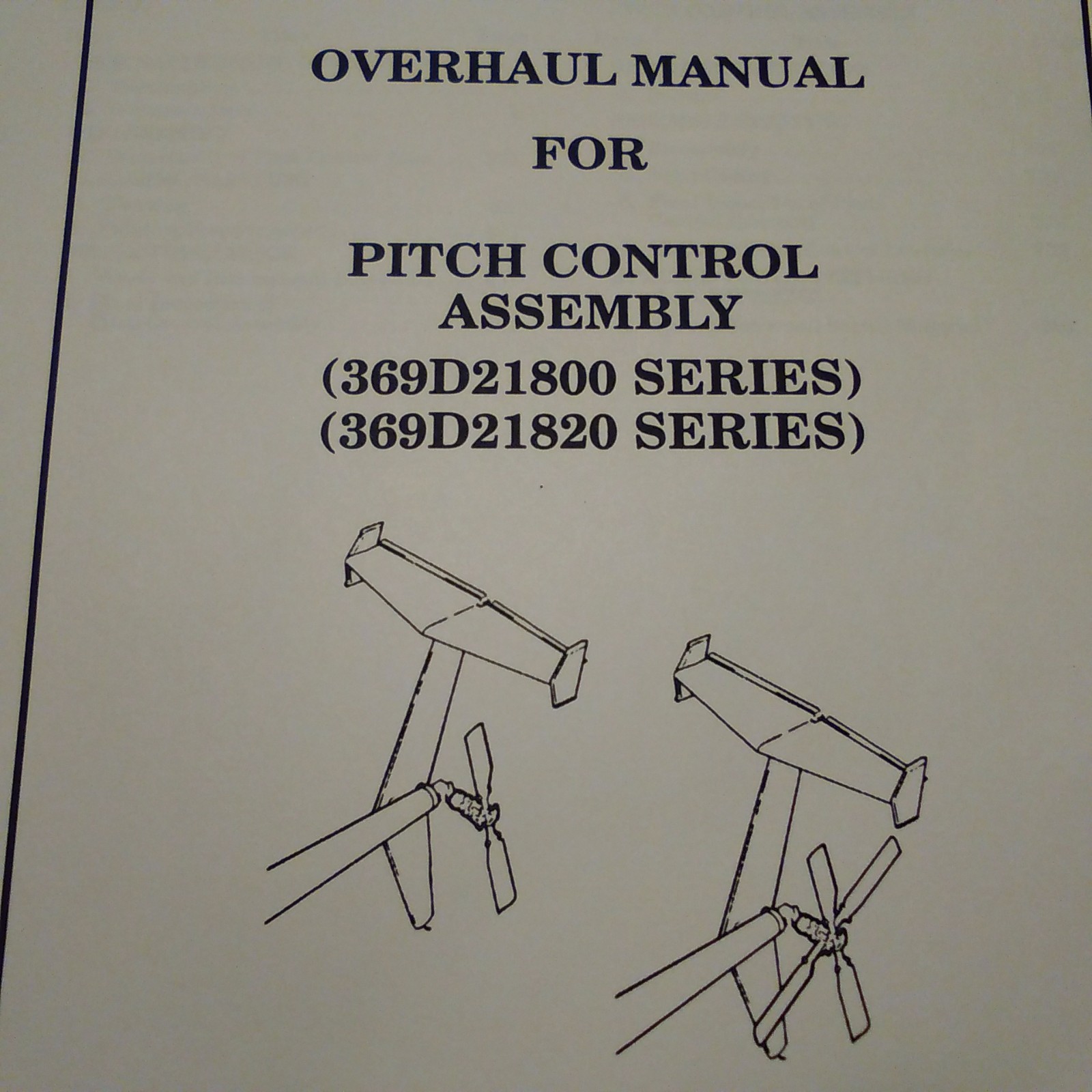 Hughes 369 Helicopter Pitch Control 369D21800 & 369D21820 Overhaul Manual