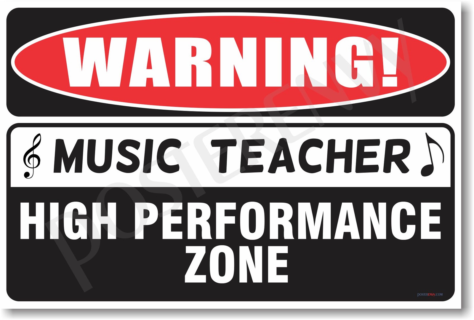 Warning Music Teacher - NEW Novelty Humor Poster (hu221)