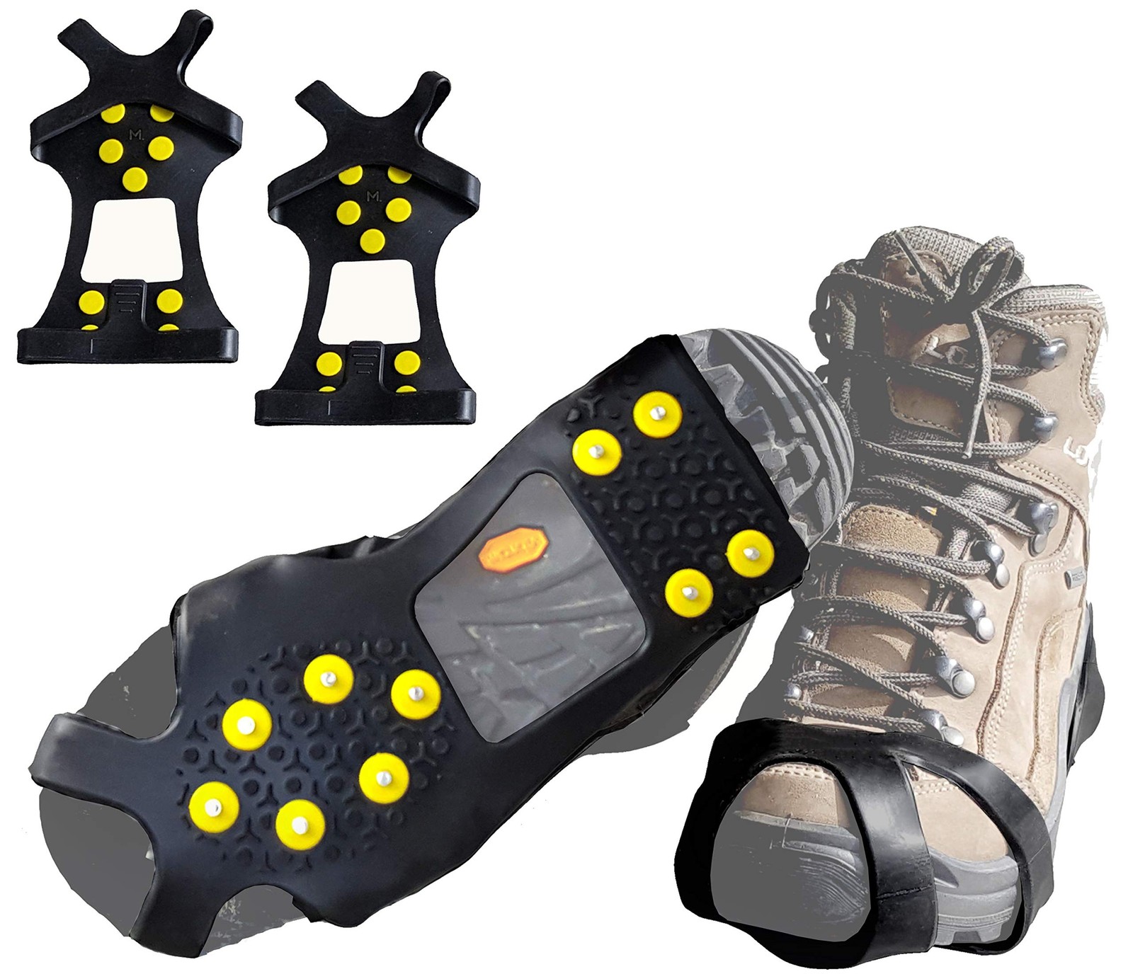 Ice Snow Traction Cleats - Lightweight Crampon Cleats for Walking on Snow & I...