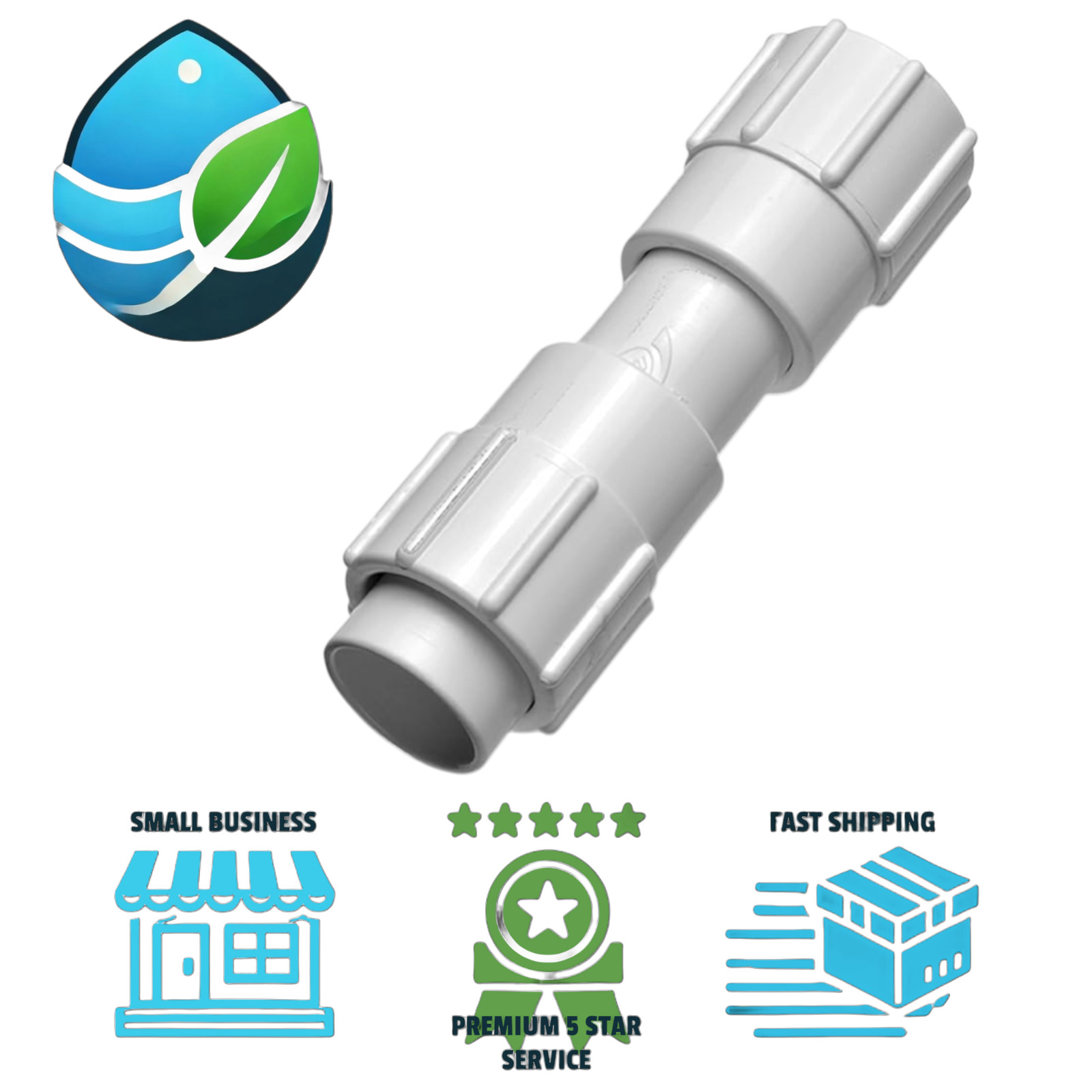 Dawn KwikRepair PVC Slide Repair Coupling Sch 40 Slip 3/4" PVC Repair Fitting