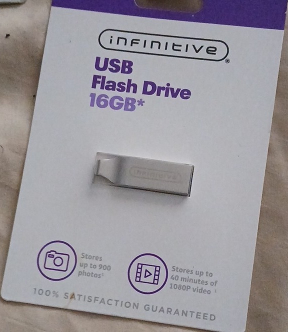 Infinitive USB Flash Drive 16GB Silver USB Interface