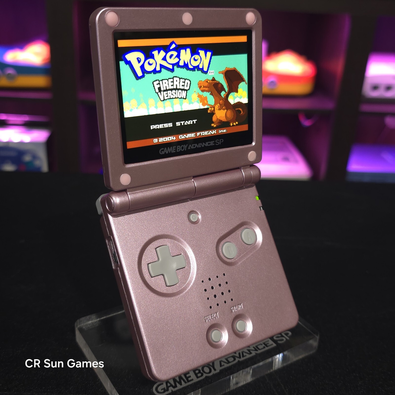 Pink Nintendo Game Boy Advance GBA SP IPS Adjustable Brightness
