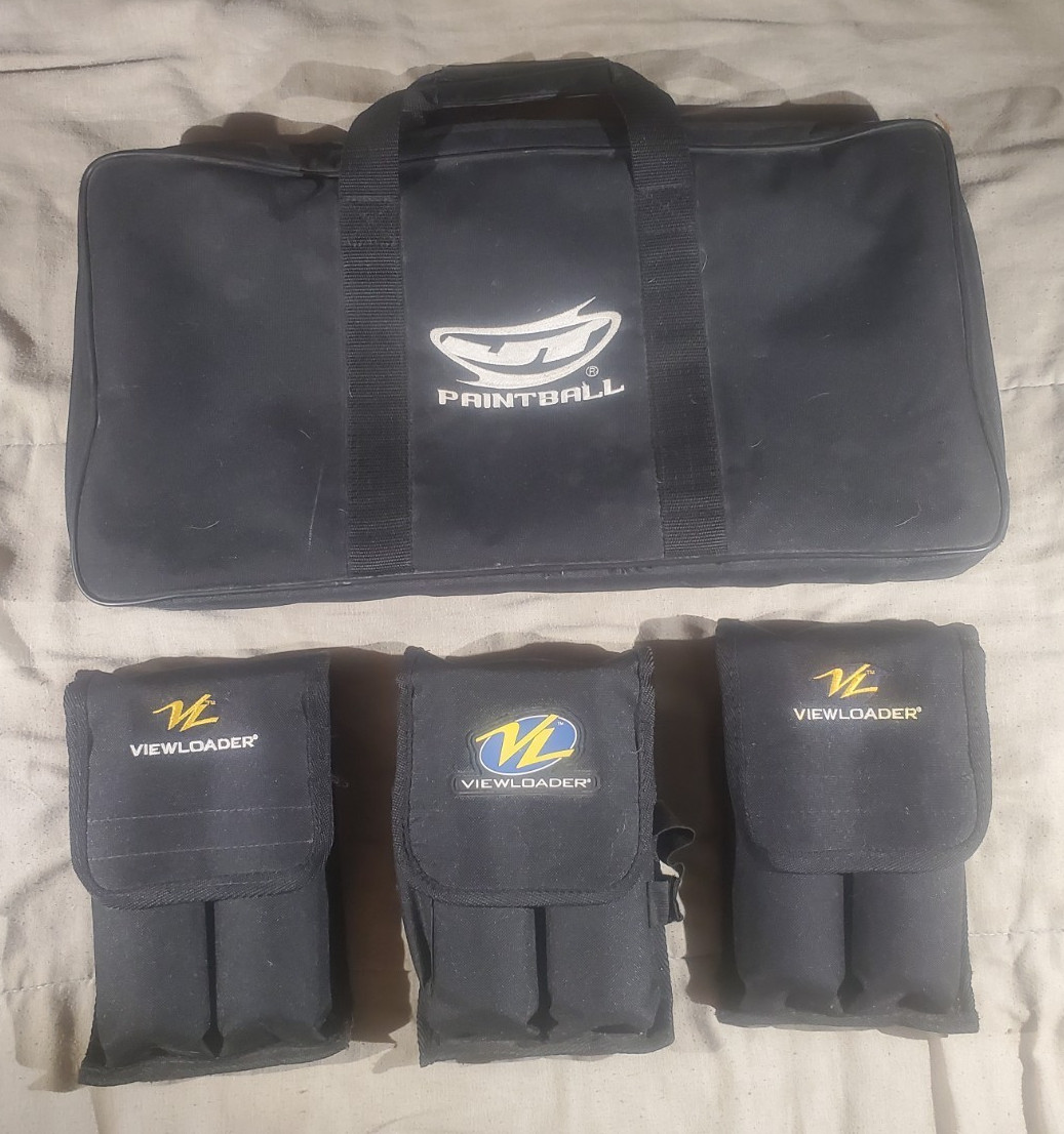 JT Paintball Padded Equipment Bag with Viewloader Haulers Pods & Pink Paintballs