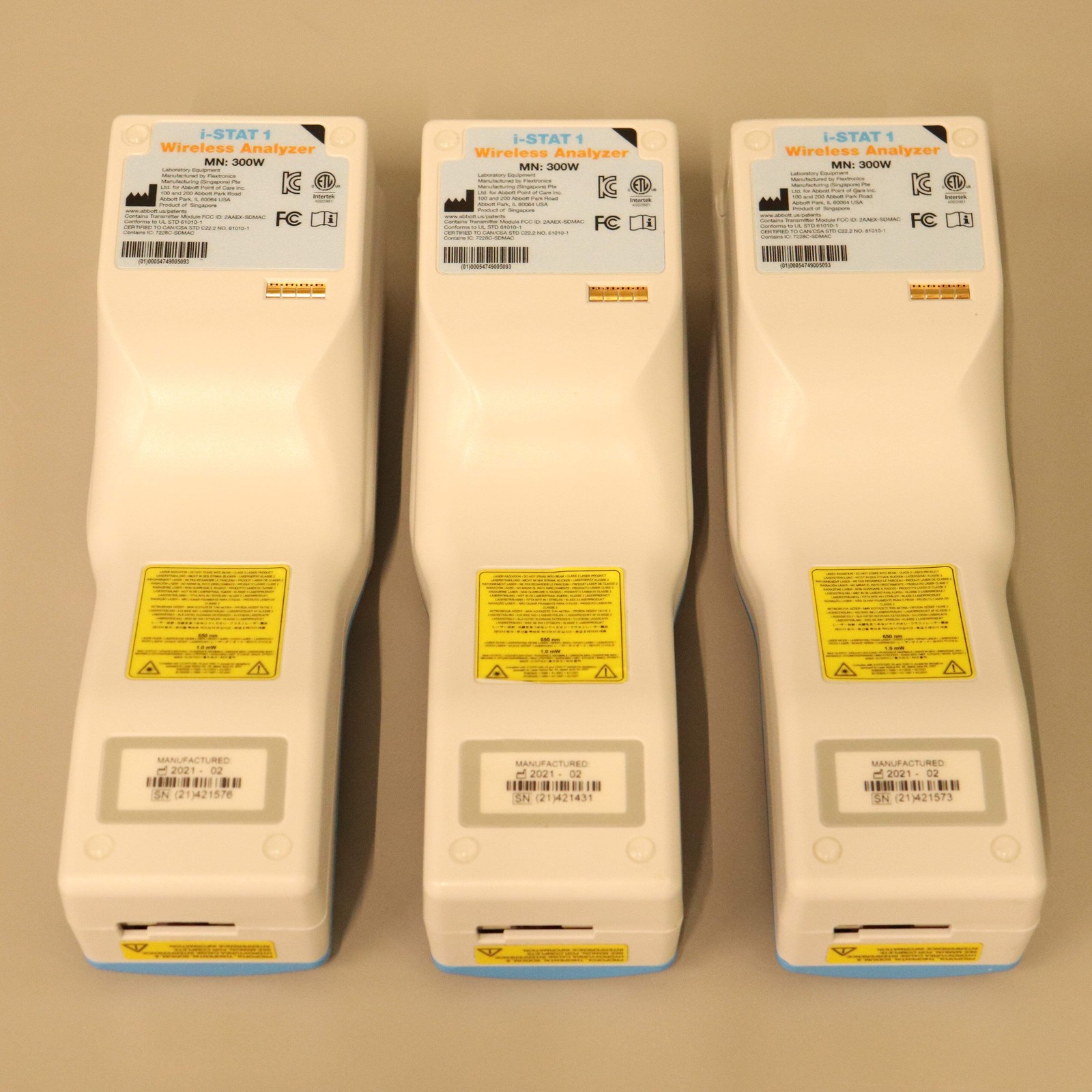 3x Abbott i-STAT 1 300W Wireless Blood Analyzer System w/Accessories