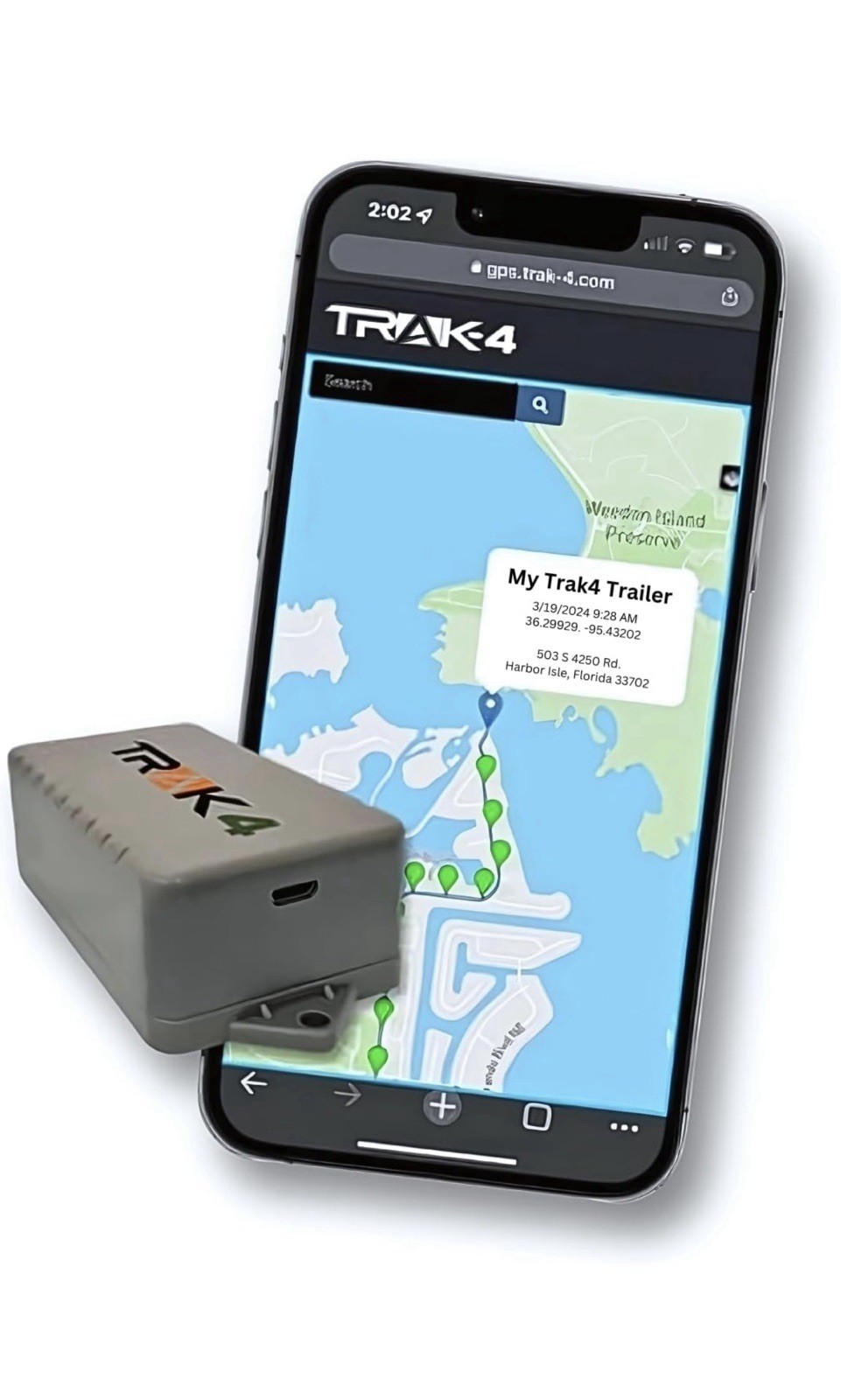 Trak-4 GPS Tracker for Vehicles Assets Equipment. Long Battery Life