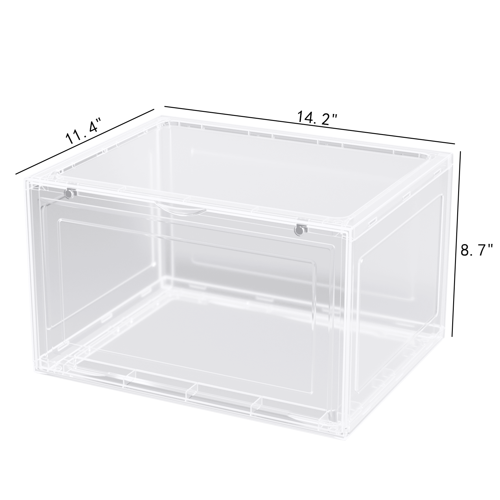 9/12Pack Clear Shoe Storage Box Plastic Sneaker Display Case Organizer Container