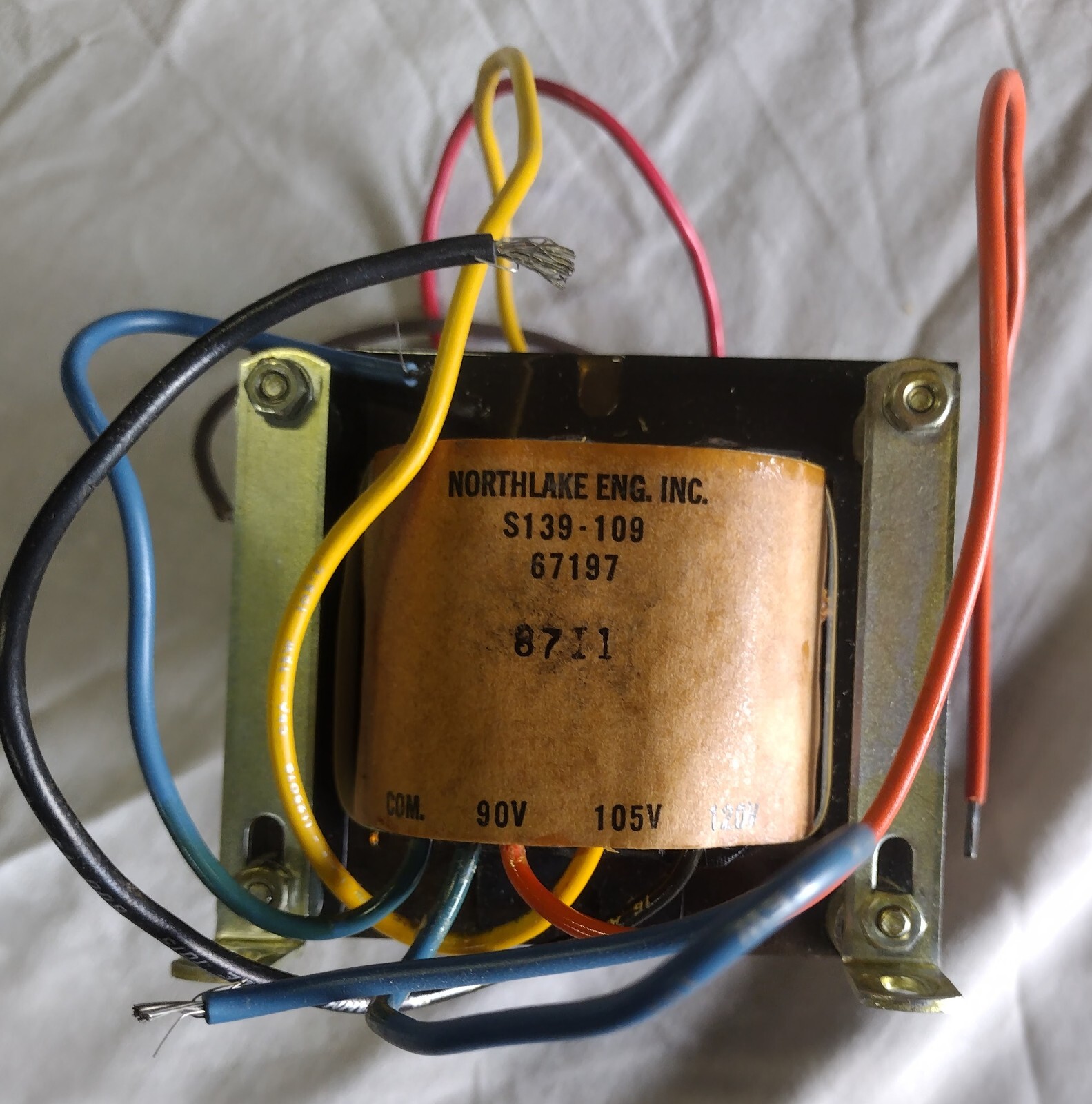 New Old Stock - Northlake Eng Transformer 90V 105V S139-109 8711