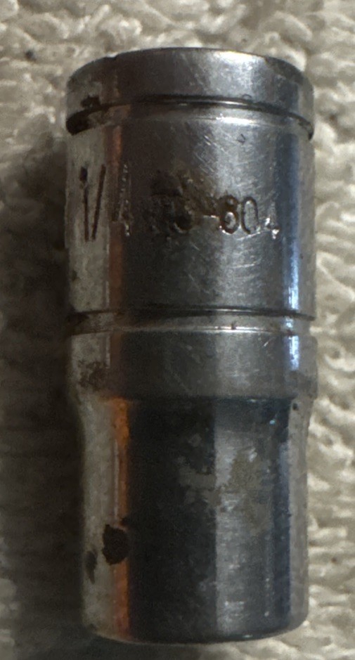 1/4” Duralast 1/4" x 1/4" Dr Standard Socket vtg tool