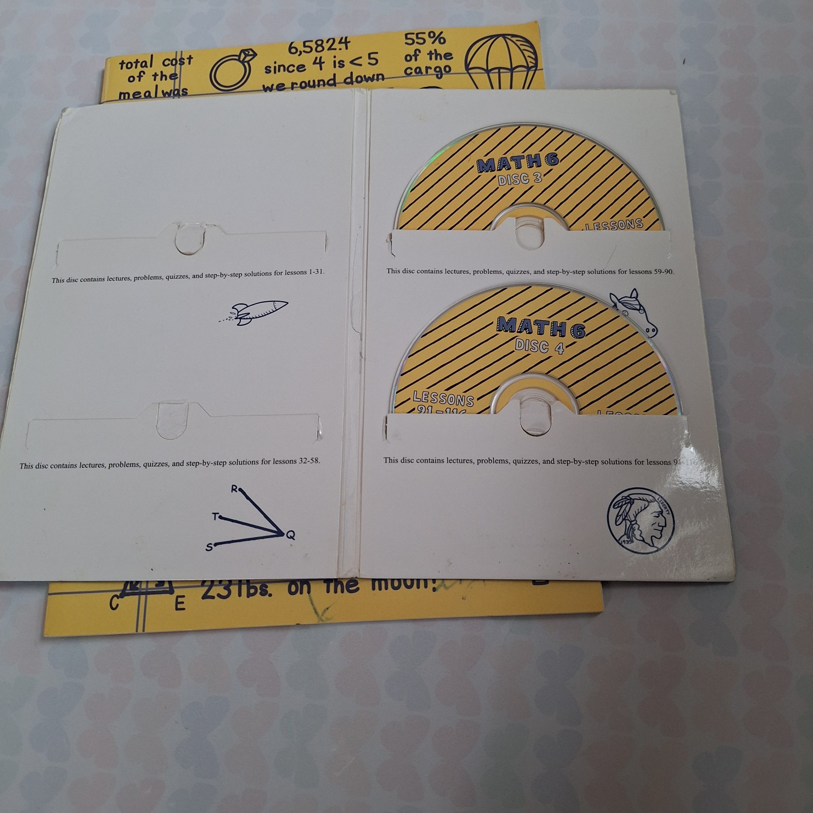 Teaching Textbooks Math 6 Replacement CDs #3 + 4, and Answer Book