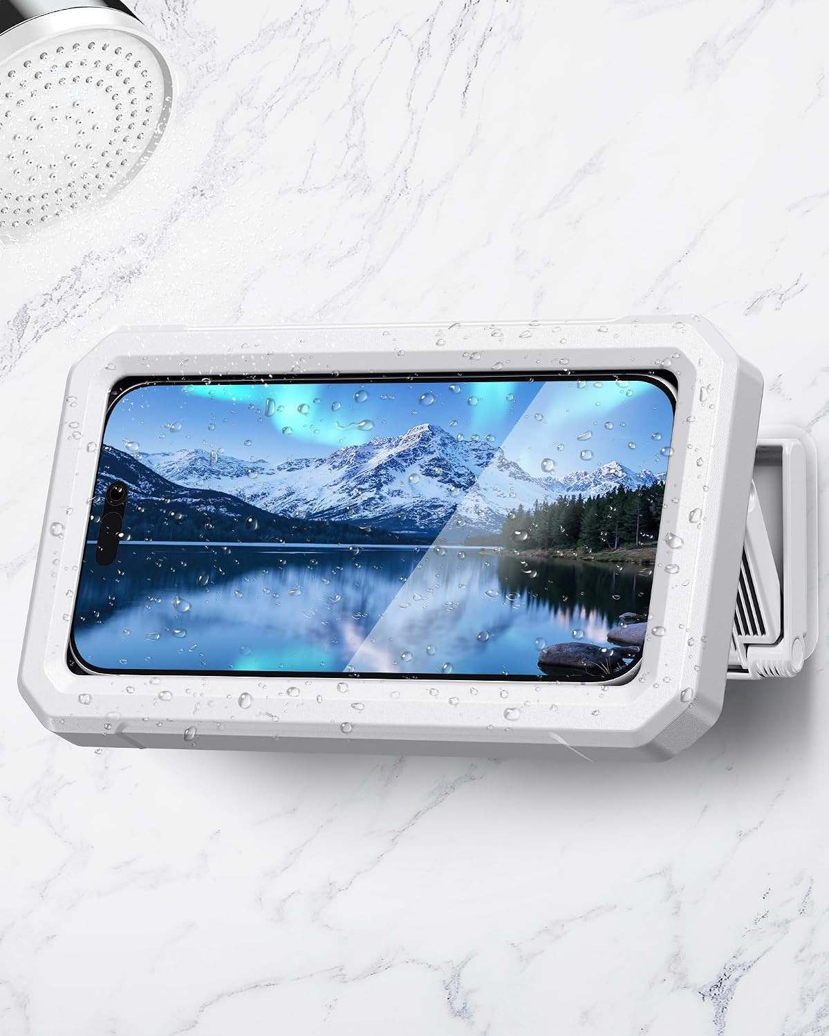 Shower Phone Holder Waterproof - 480° Rotatable Retractable Adjustable Phone