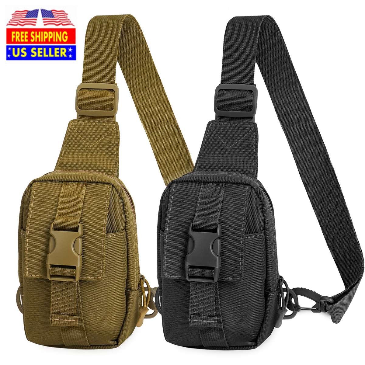 Men Small Chest Bag Pack Travel Sport Shoulder Sling Cross Body Outdoor Backpack