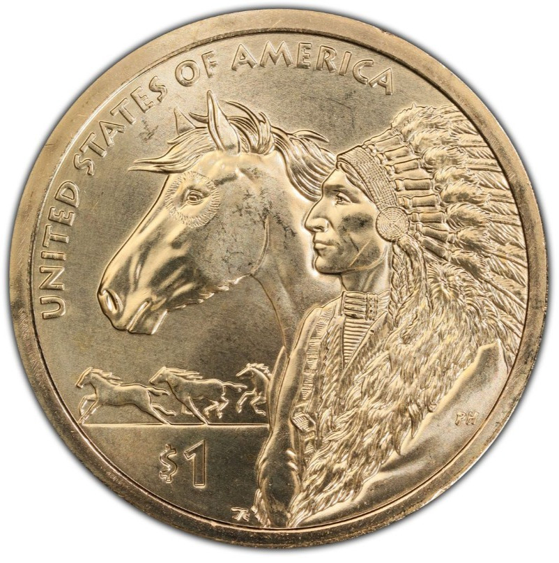 2012-D Mint State Native American Trade Routes Sacagawea Dollar 1$