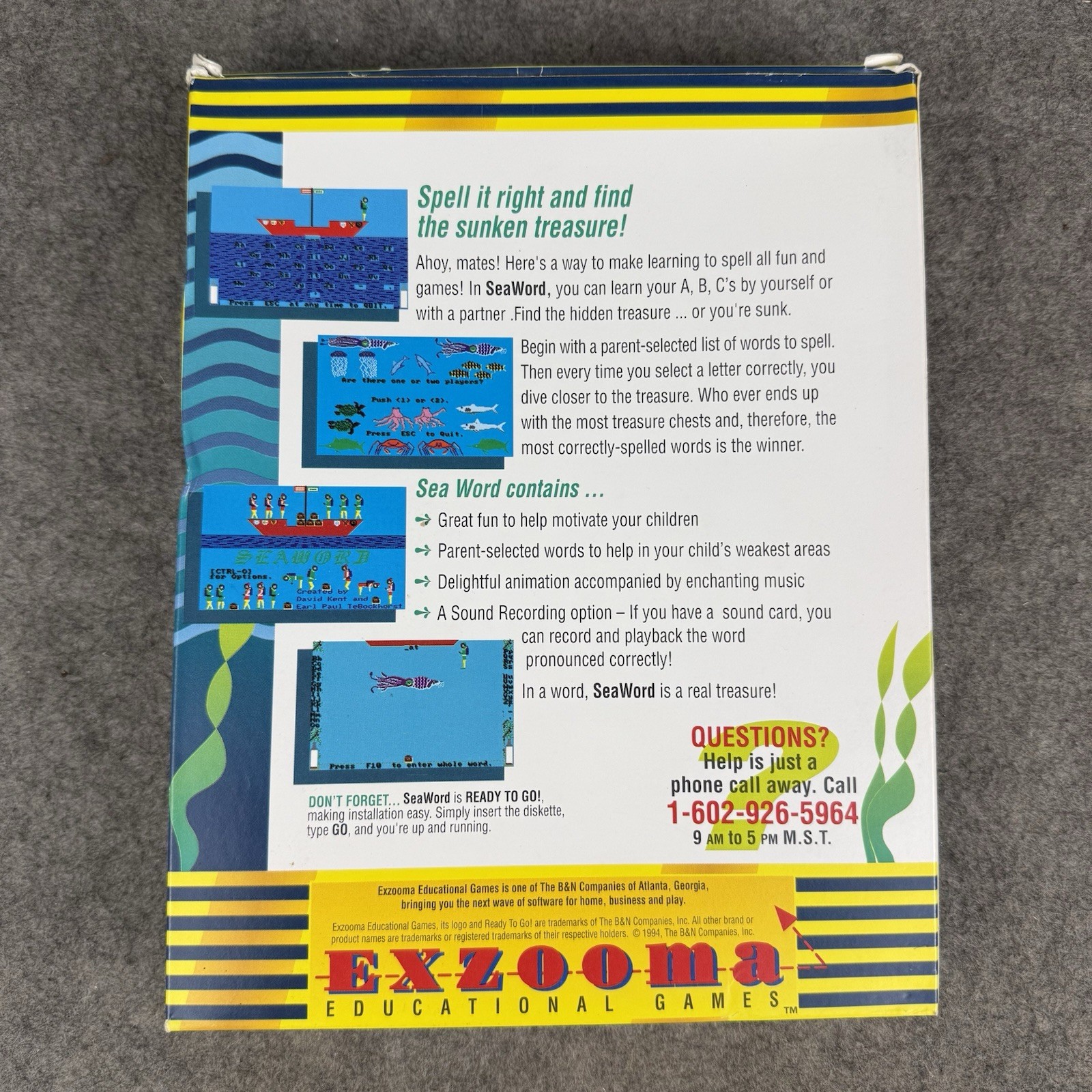 Sea Word by Exzooma (1994, MS-DOS, 3-1/2" Floppy Disk)