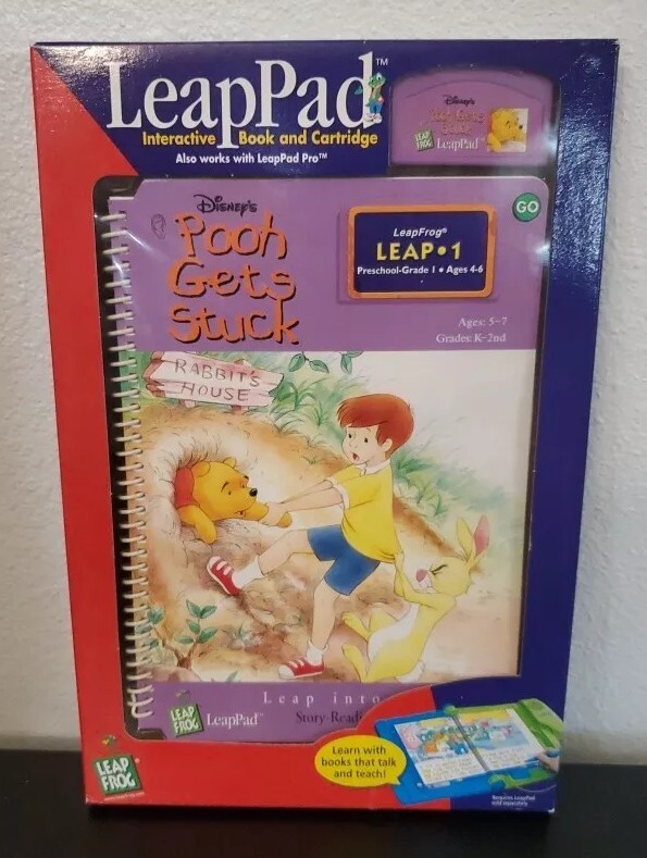 LeapPad Disney's Pooh Gets Stuck Interactive Book and Cartridge Unopened Package