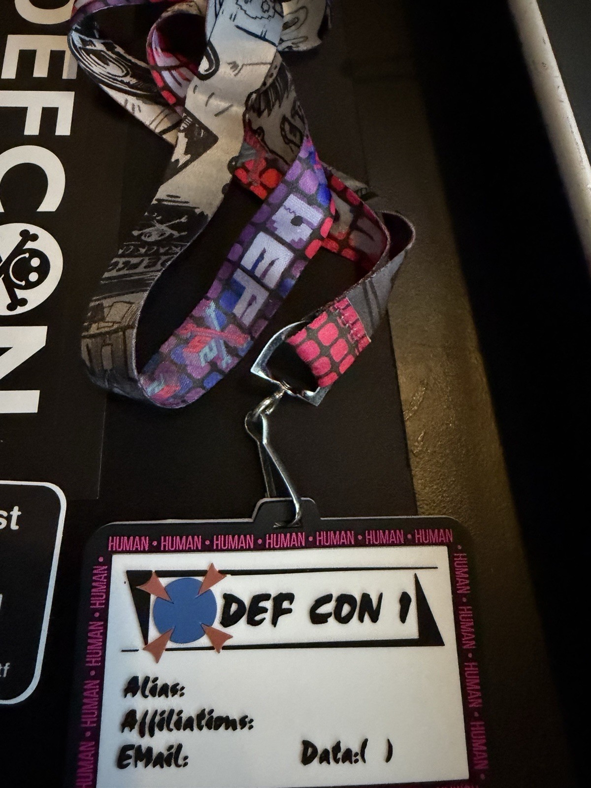 Defcon 25 (2017) Badge, Lanyard and complete conference program