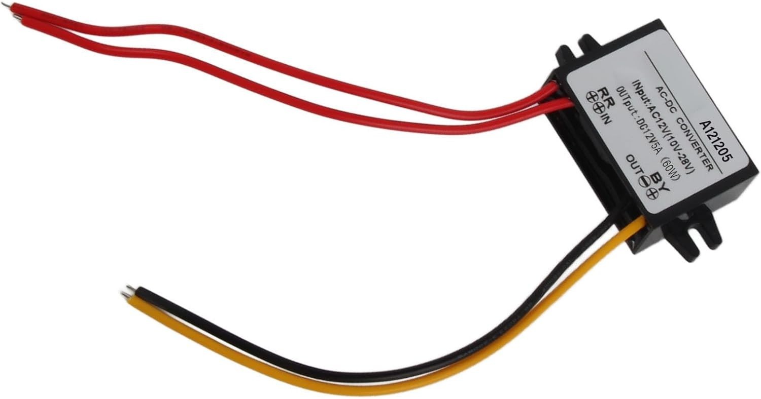 Rugged 12V AC to DC Converter, 10-28V Input, 3A Output for Versatile Use