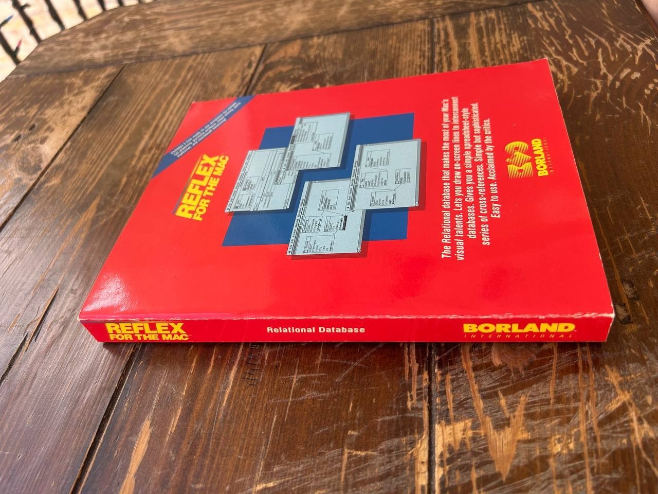 Borland Reflex for the Mac Version 1.0 User Manual Vintage 1986