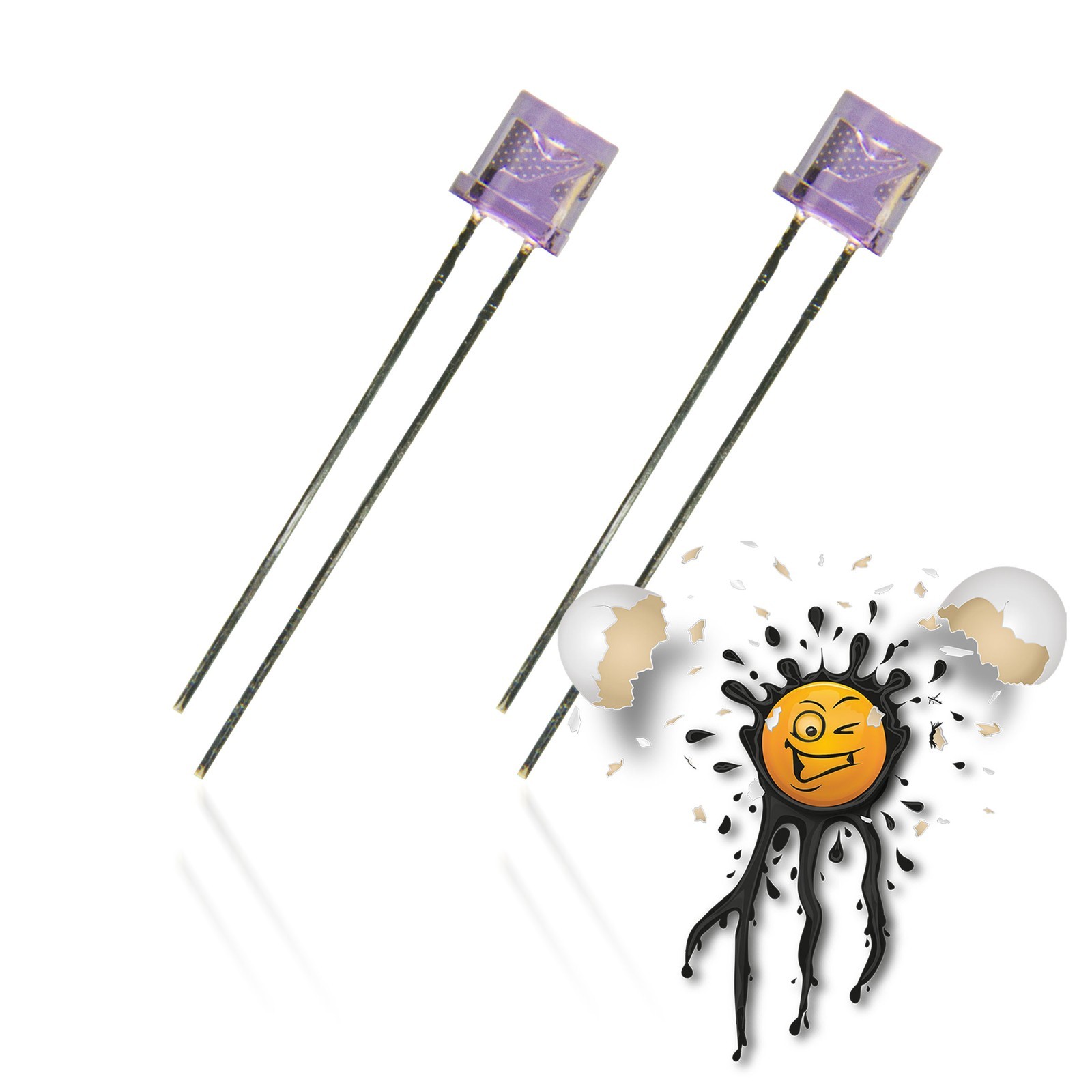 2 x SFH485P IR Luminescence Diode 880nm GaAlAs LED 5mm Radial Infrared Emitter