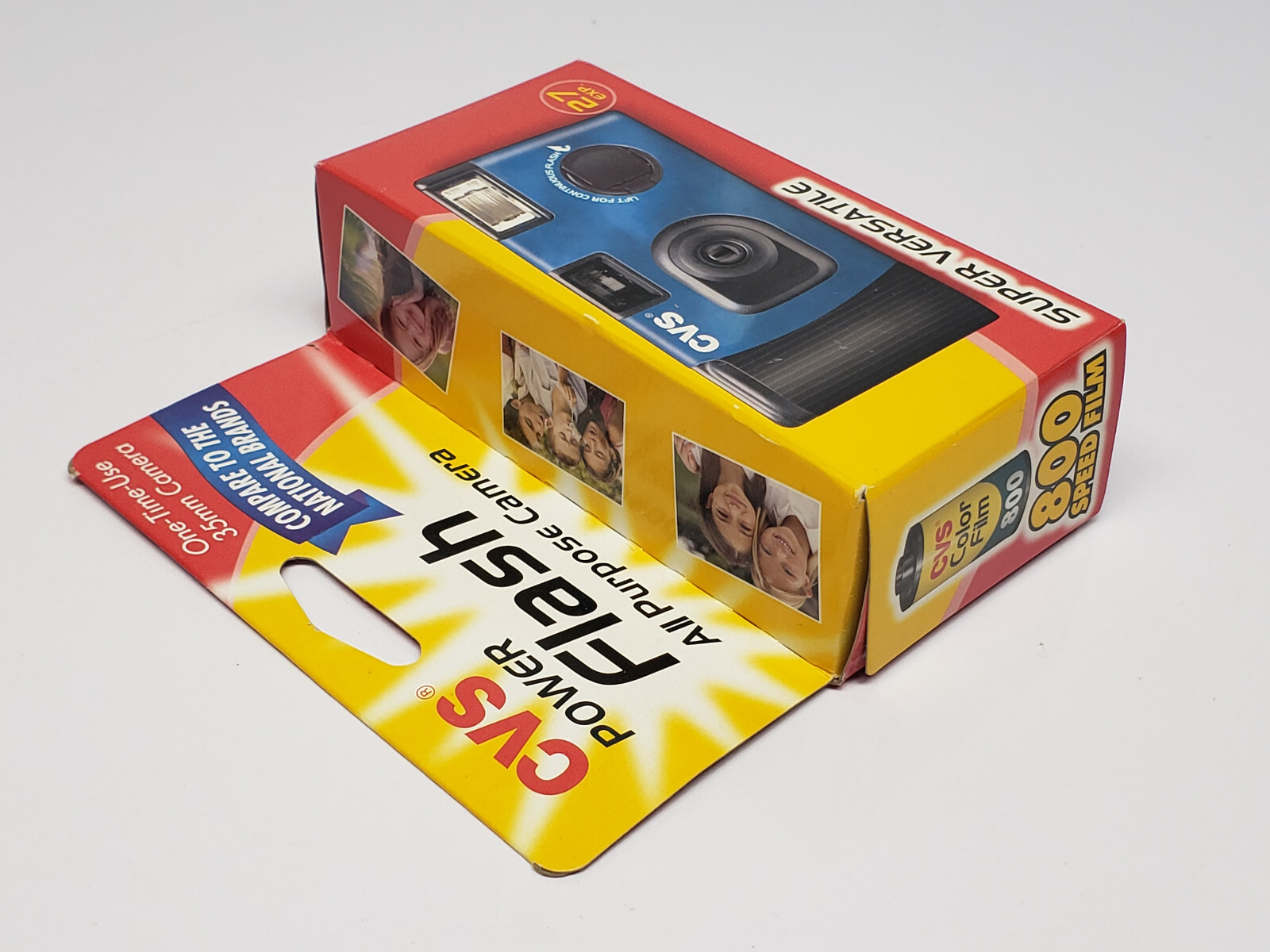 CVS Power Flash Blue All Purpose One Time Use Camera 35mm Process Before 2010-08