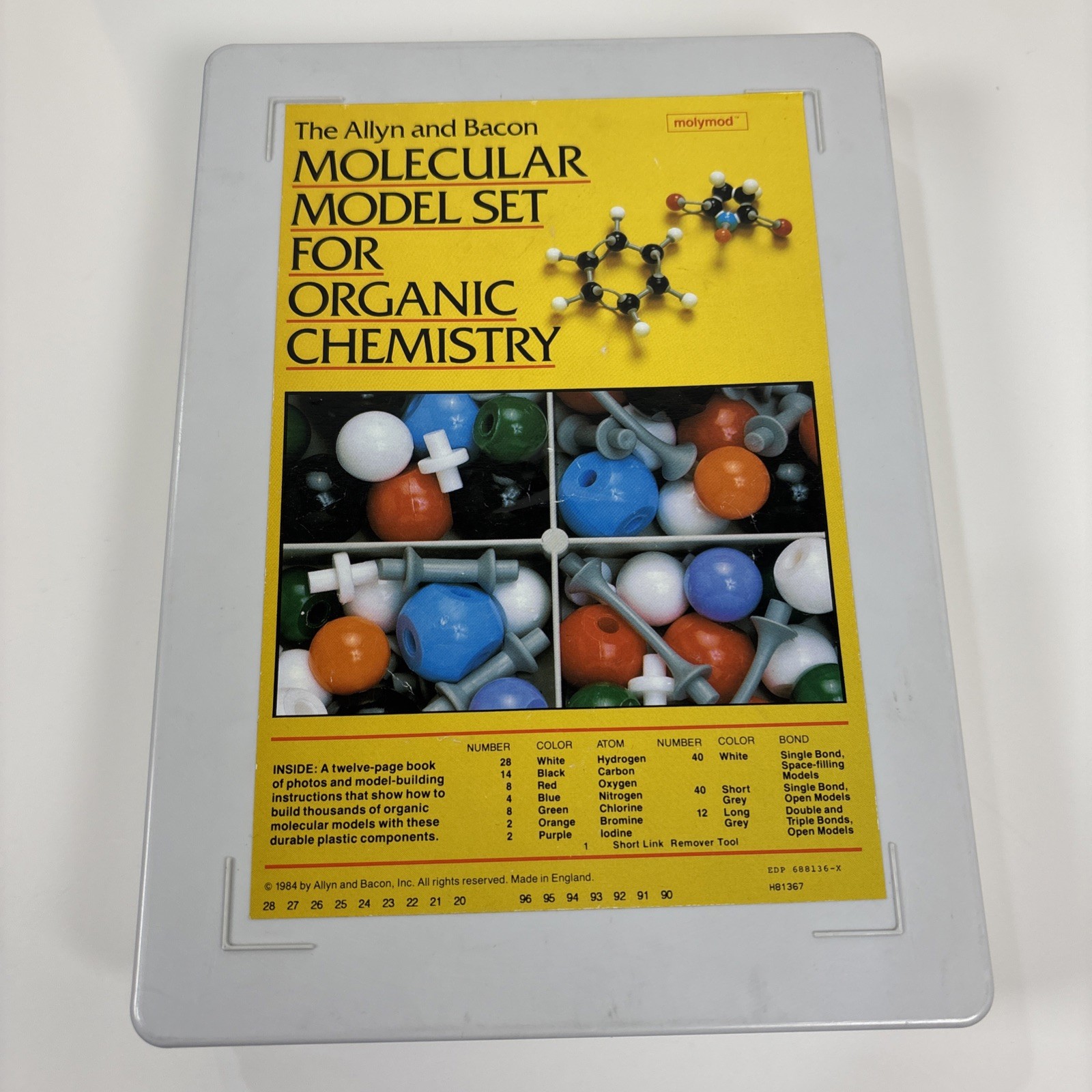 Molecular Model Set For Organic Chemistry, 1984 By Prentice Hall