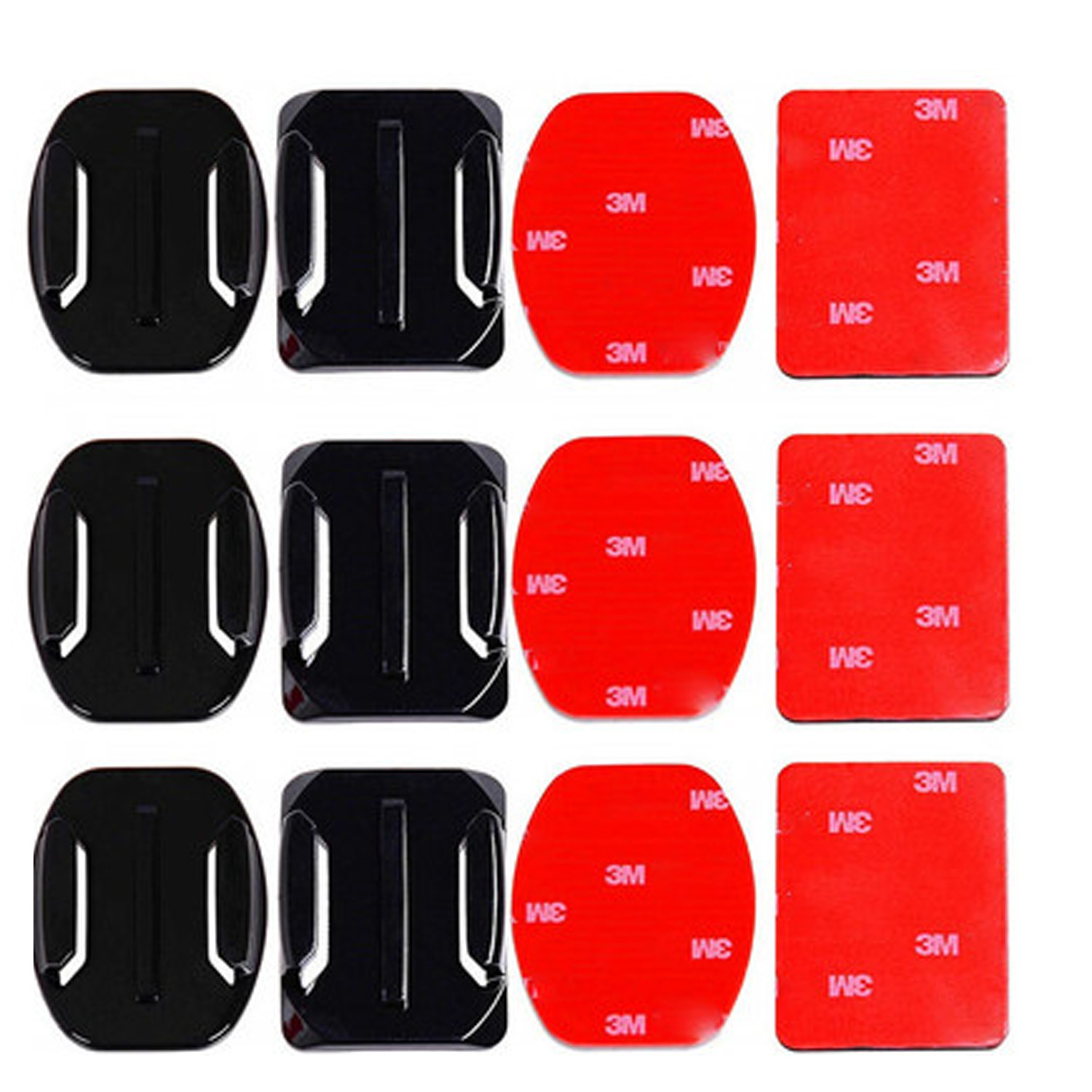 6x Helmet Accessories Flat Curved Adhesive Mount for GoPro HERO 13 12 9 8 7 6 5