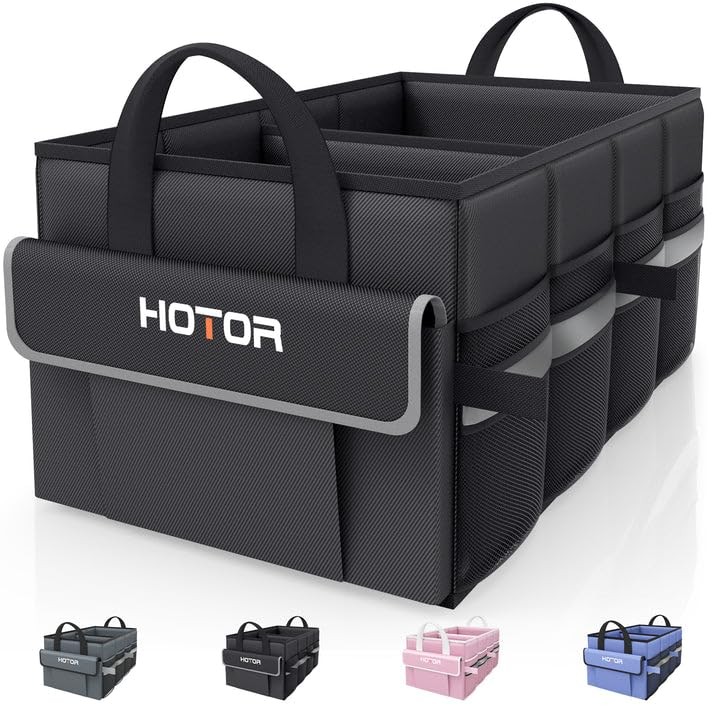 Trunk Organizer - Car Organizer with 5 Pockets, Trunk organizer Medium Black