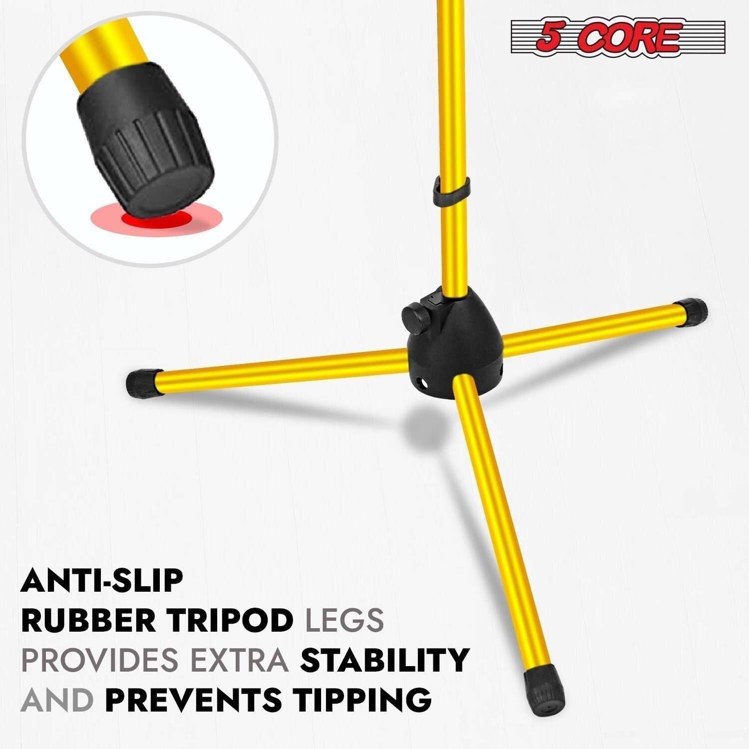 5Core Tripod Mic Stand 4Pcs Adjustable Holder Floor Microphone Boom Arm