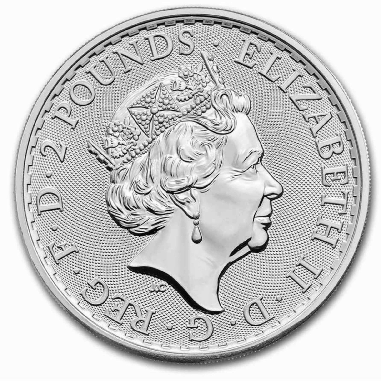 2023 GB 1 oz Silver Britannia - Queen Elizabeth II Last Year - £2 Royal Mint New