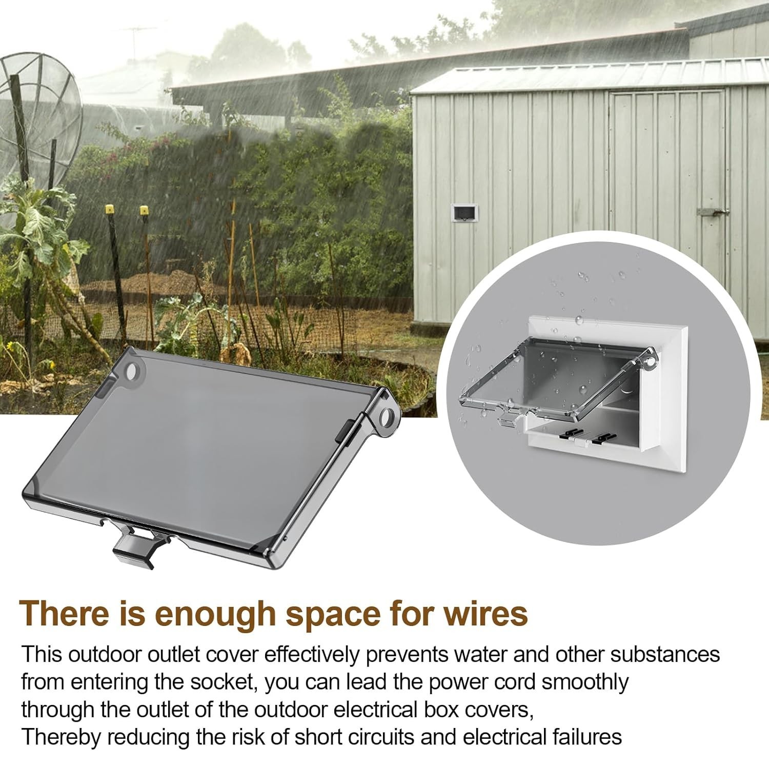DBHC-1 Type 3r Enclosure Cover fit Horizontal Outdoor Outlet Cover Wet Locations