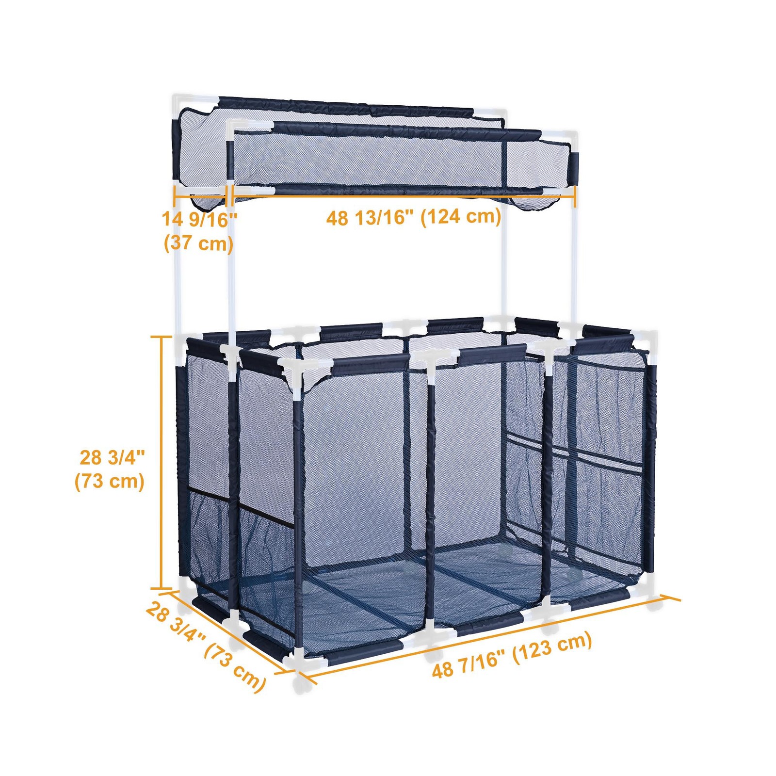 Yescom Mesh Cover Replacement Mesh Pool Storage Bin XX-Large Double Decker Blue