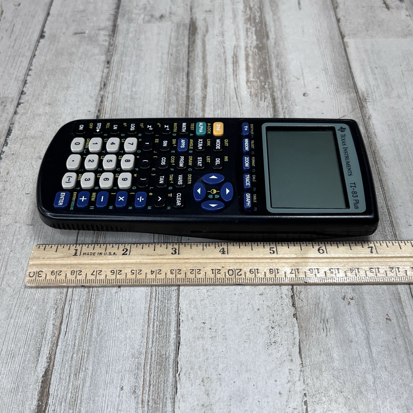 Texas Instruments TI-83 Plus Black Graphing Calculator Tested Works