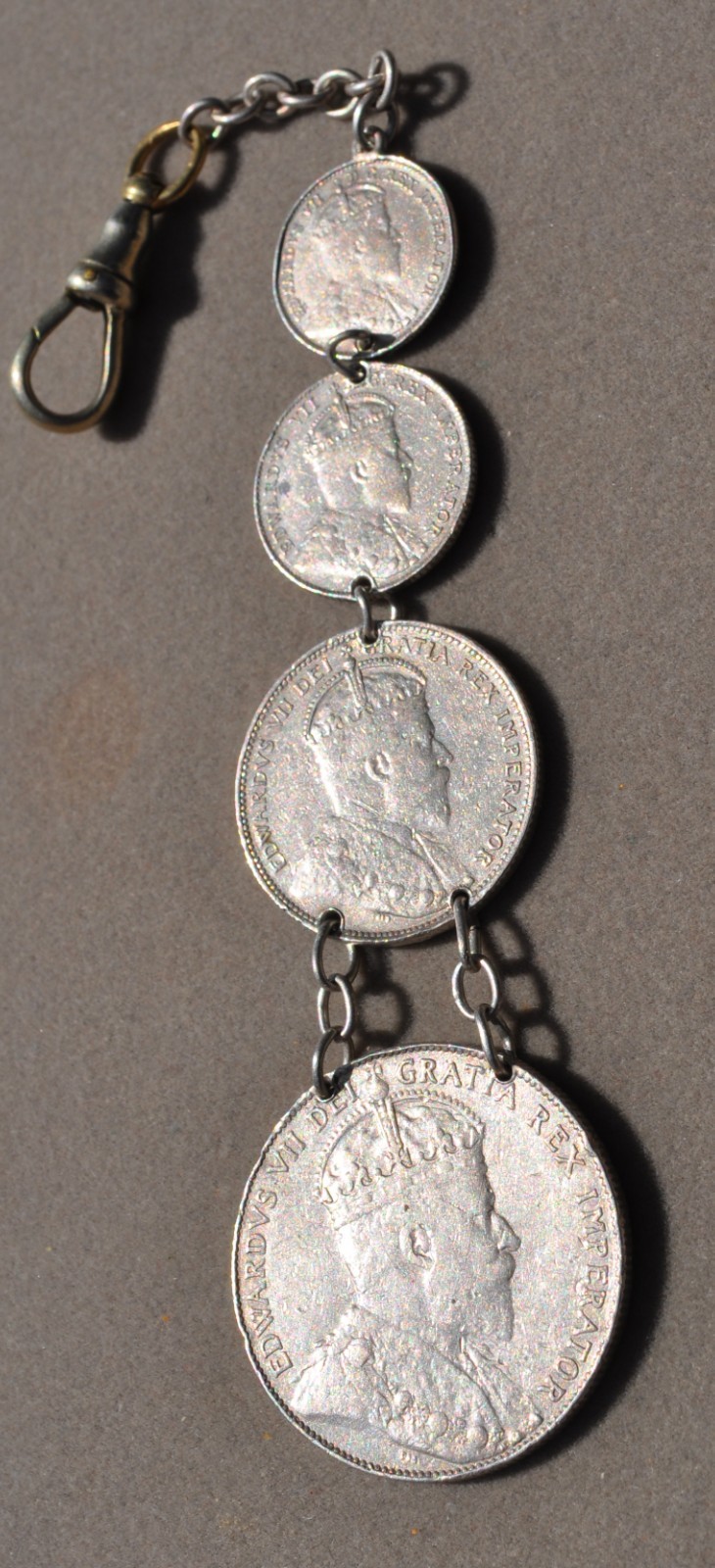 EARLY 1900’S CANADIAN SILVER COIN WATCH FOB