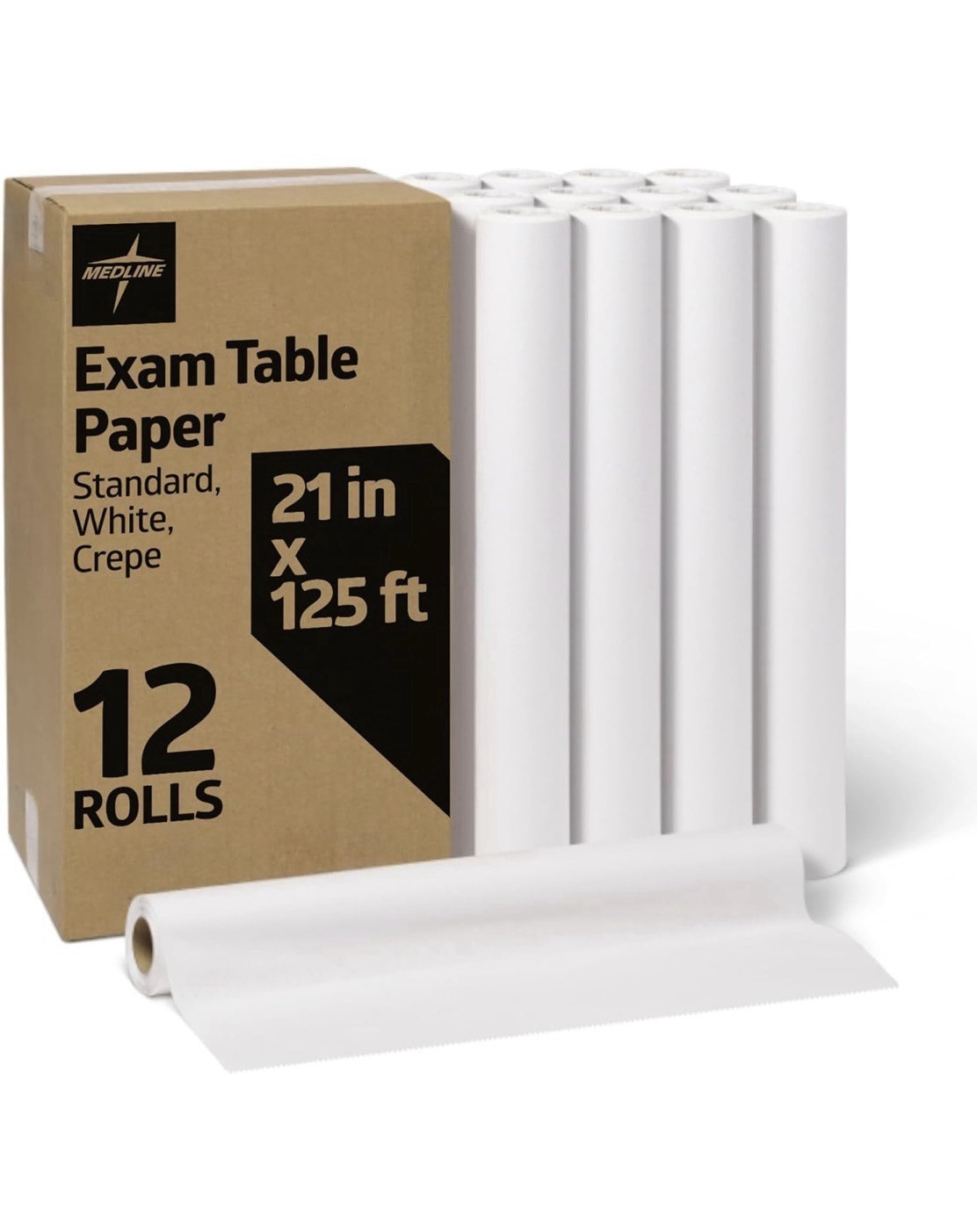 Medline Medical Exam Table Paper, Crepe Table Paper, 21 inches x 125 feet, Case