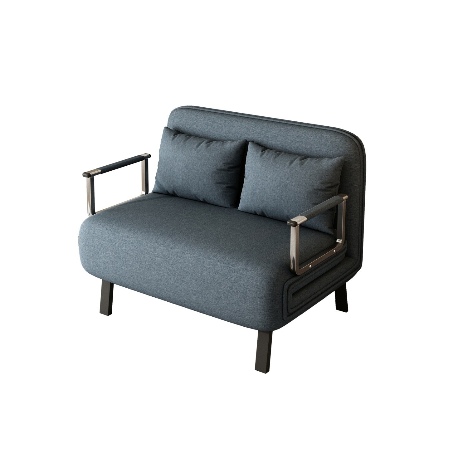 39'' Convertible Sleeper Sofa Bed Velvet Sofa Couch with Pull Out Bed & Pillow