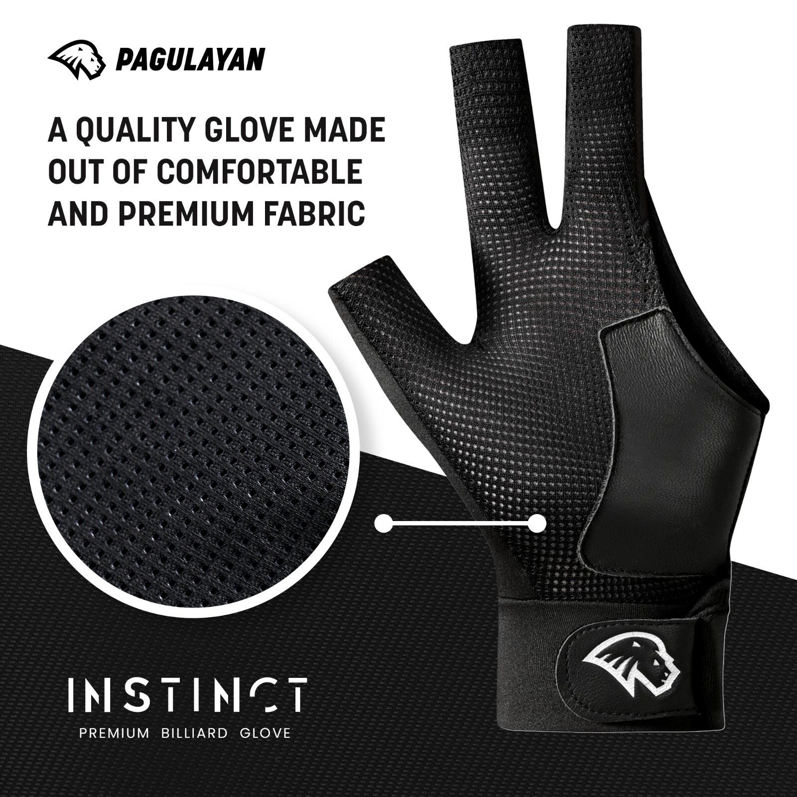 Pagulayan INSTINCT Pool/Billiard Glove, Right Hand - Small/Medium - 4 SIZES