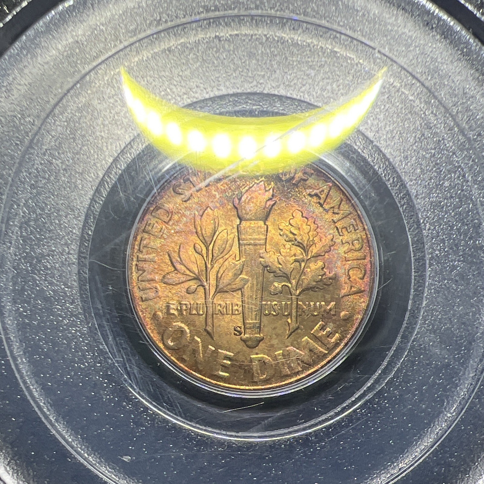 1952-S MONSTER TONED Roosevelt Dime 10C Silver PCGS MS67
