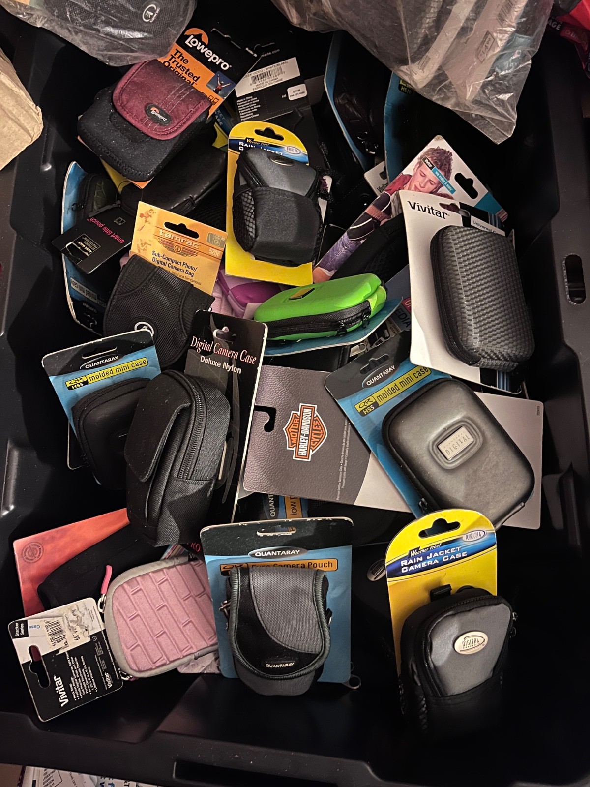 Lot of 100 small camera cases Vivitar camera cases Quantaray camera cases