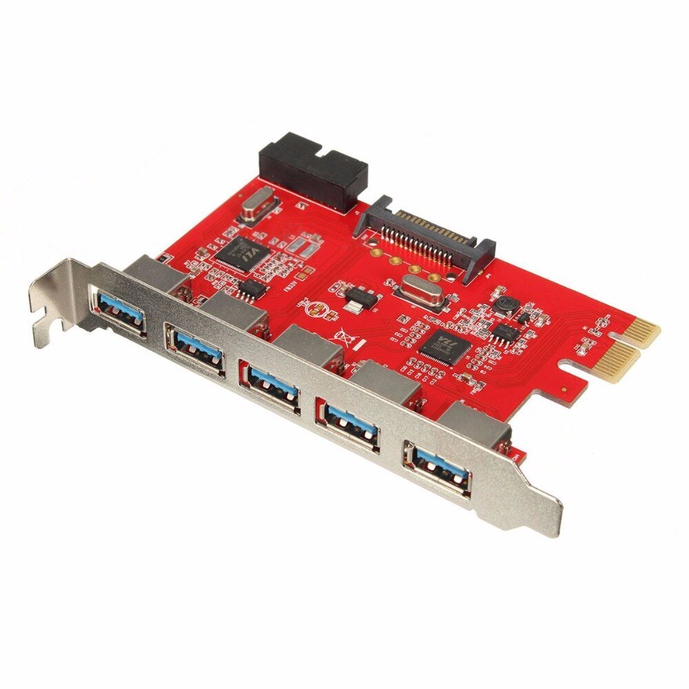 USB 3.0 Expansion Card PCIE To 5 Port USB3.0 Adapter card USB3.0 Hub