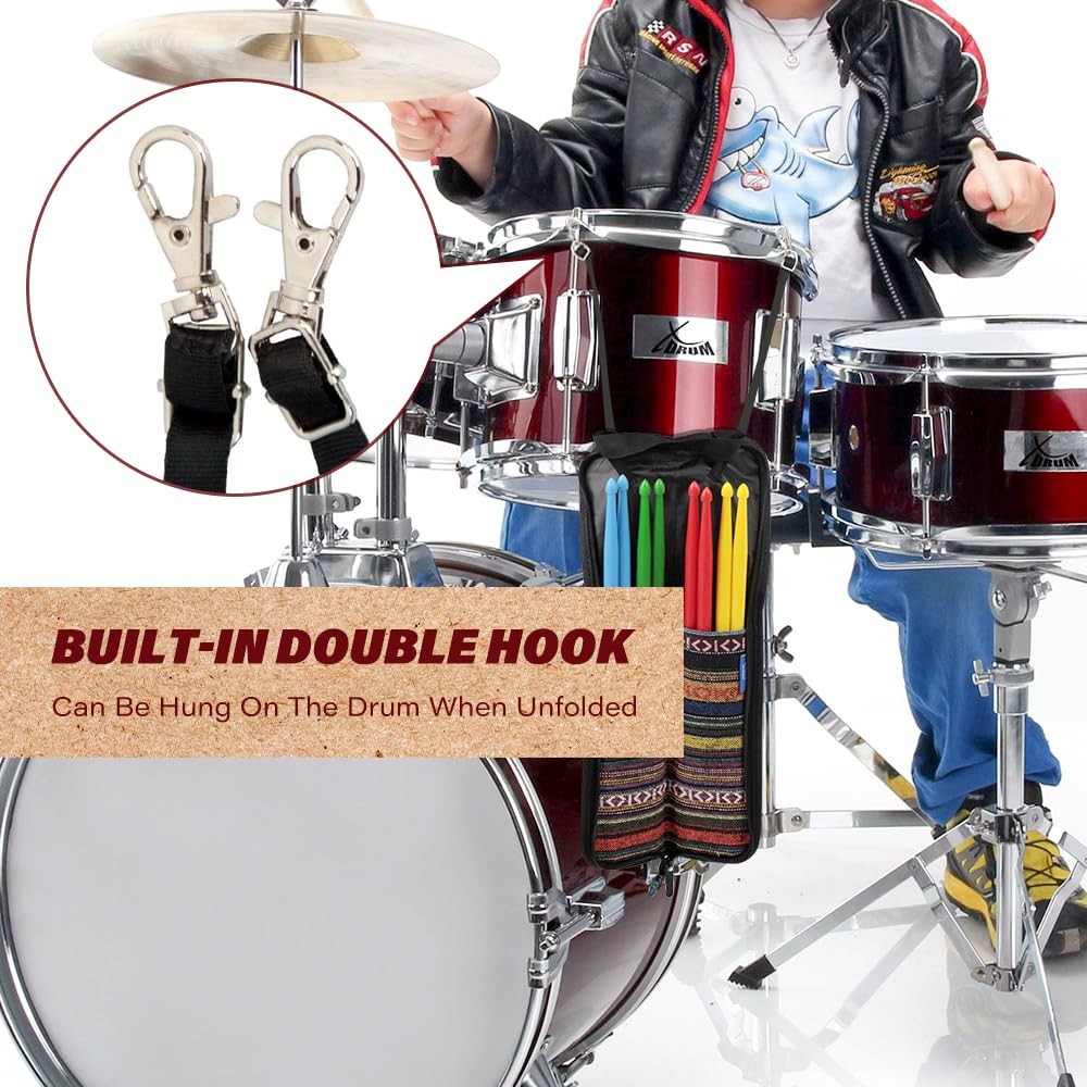 Chazcool Drum Stick Bag, Holder, Portable Case Hanging...