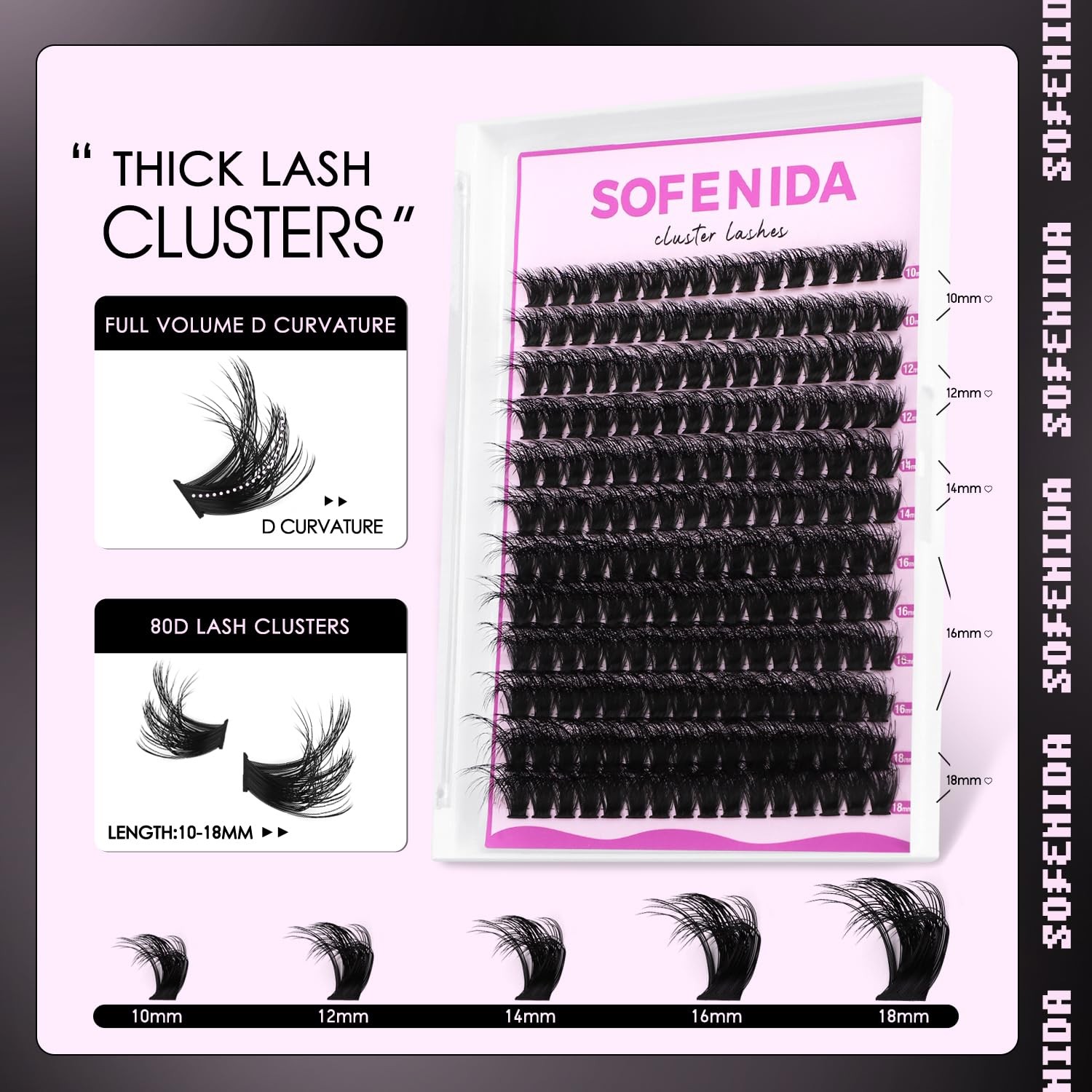 Lash Clusters Kit 80D 10-18mm Volume Eyelash