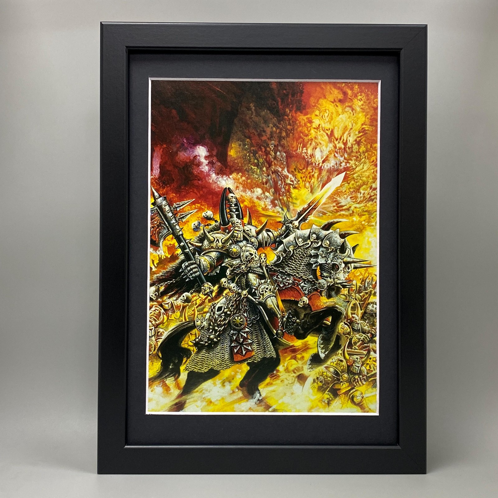 CHAOS LORD FRAMED ART WARRIORS OF REALM OF CHAOS GEOFF TAYLOR ARCHAON WARHAMMER