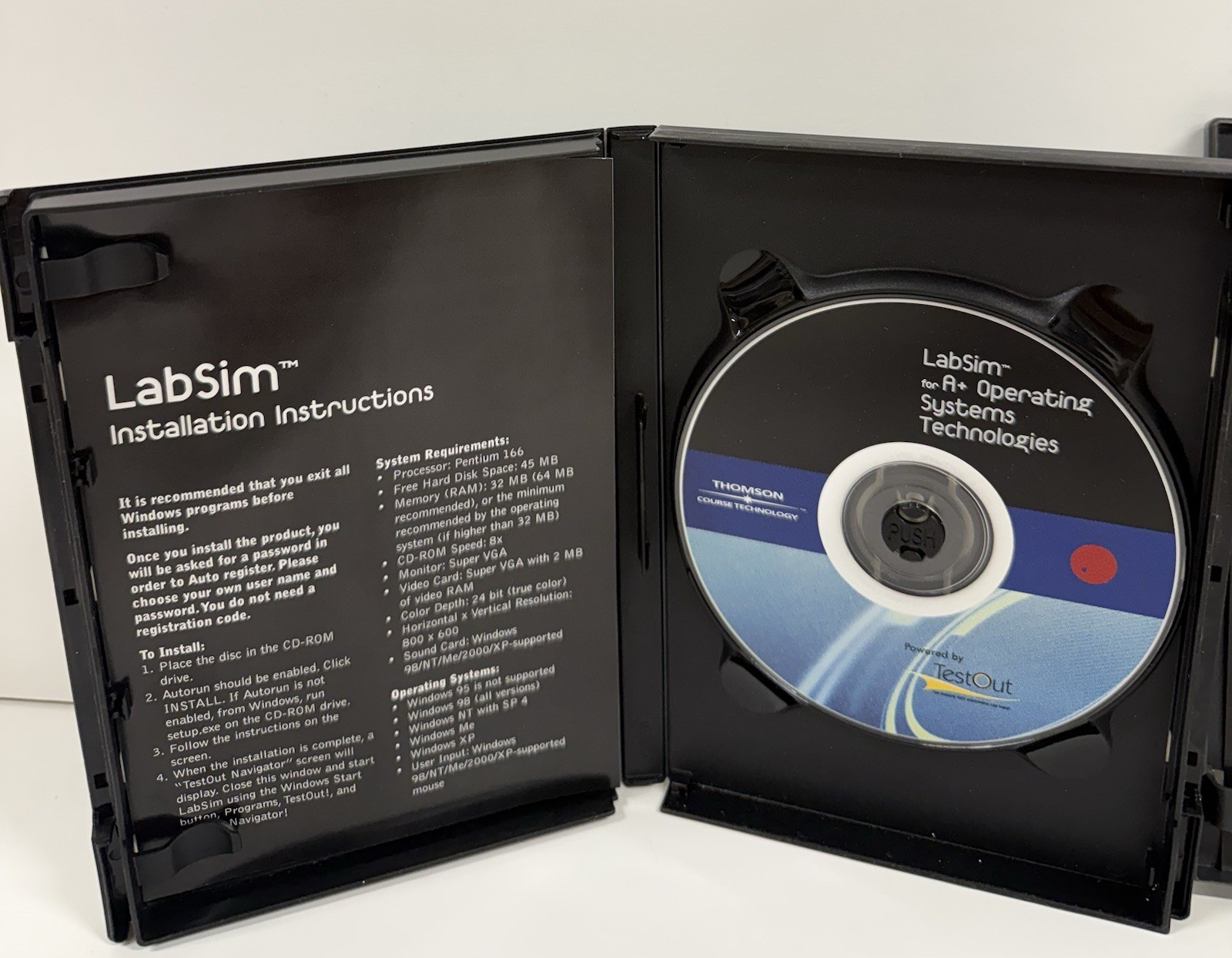 LabSim for A+ Operating Systems Technologies / Core Hardware by TestOut Thomson