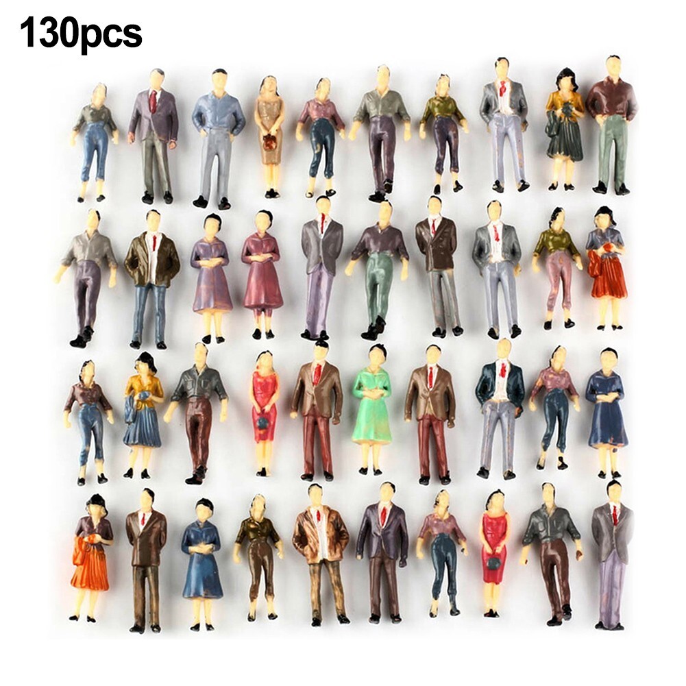 130Pcs O Scale 1:48 Painted Figures People Passenger Different Poses-People
