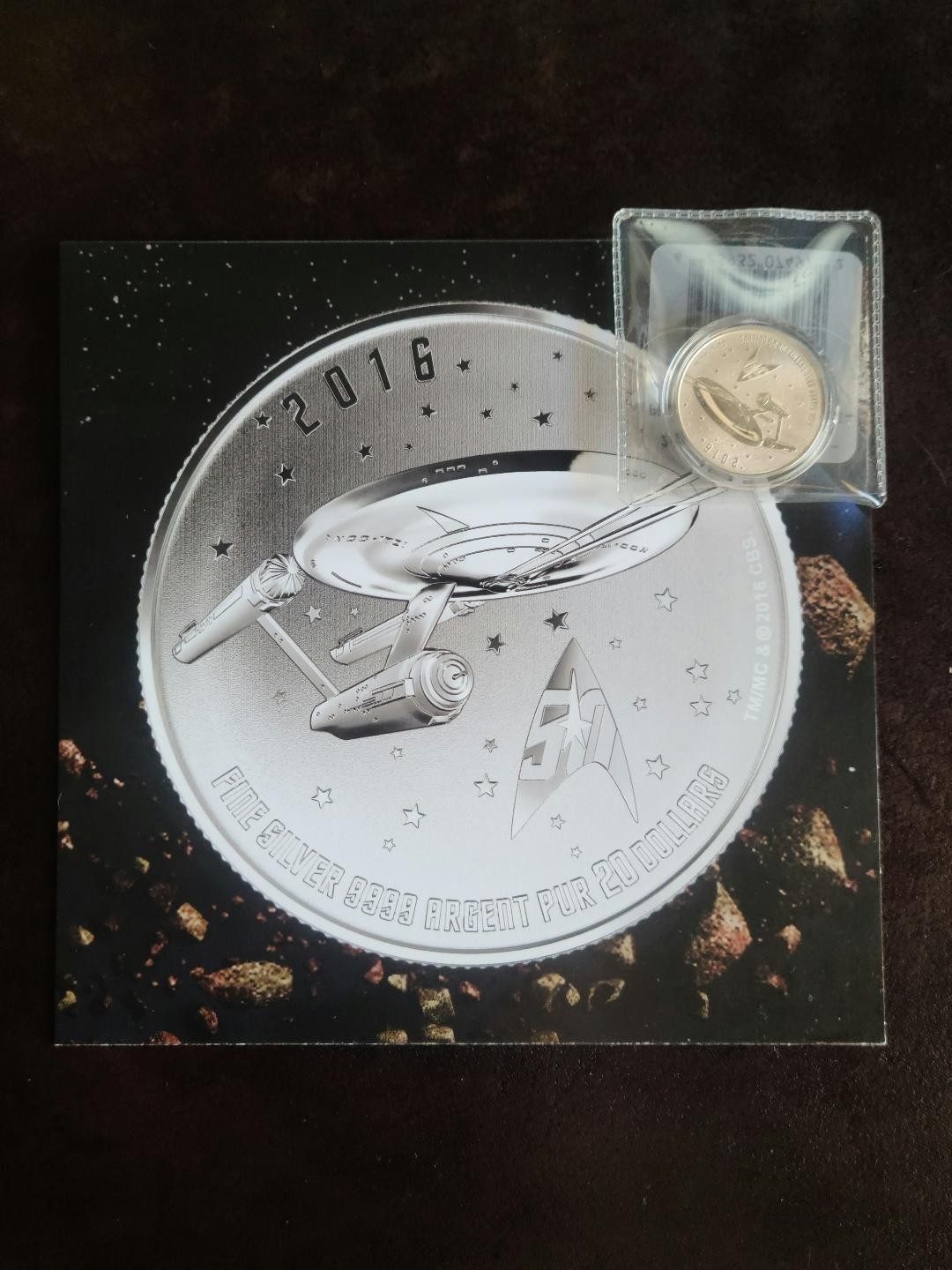 2016 Canada - Star Trek™: Enterprise .999 Silver 1/4 oz  $20 Coin RCM